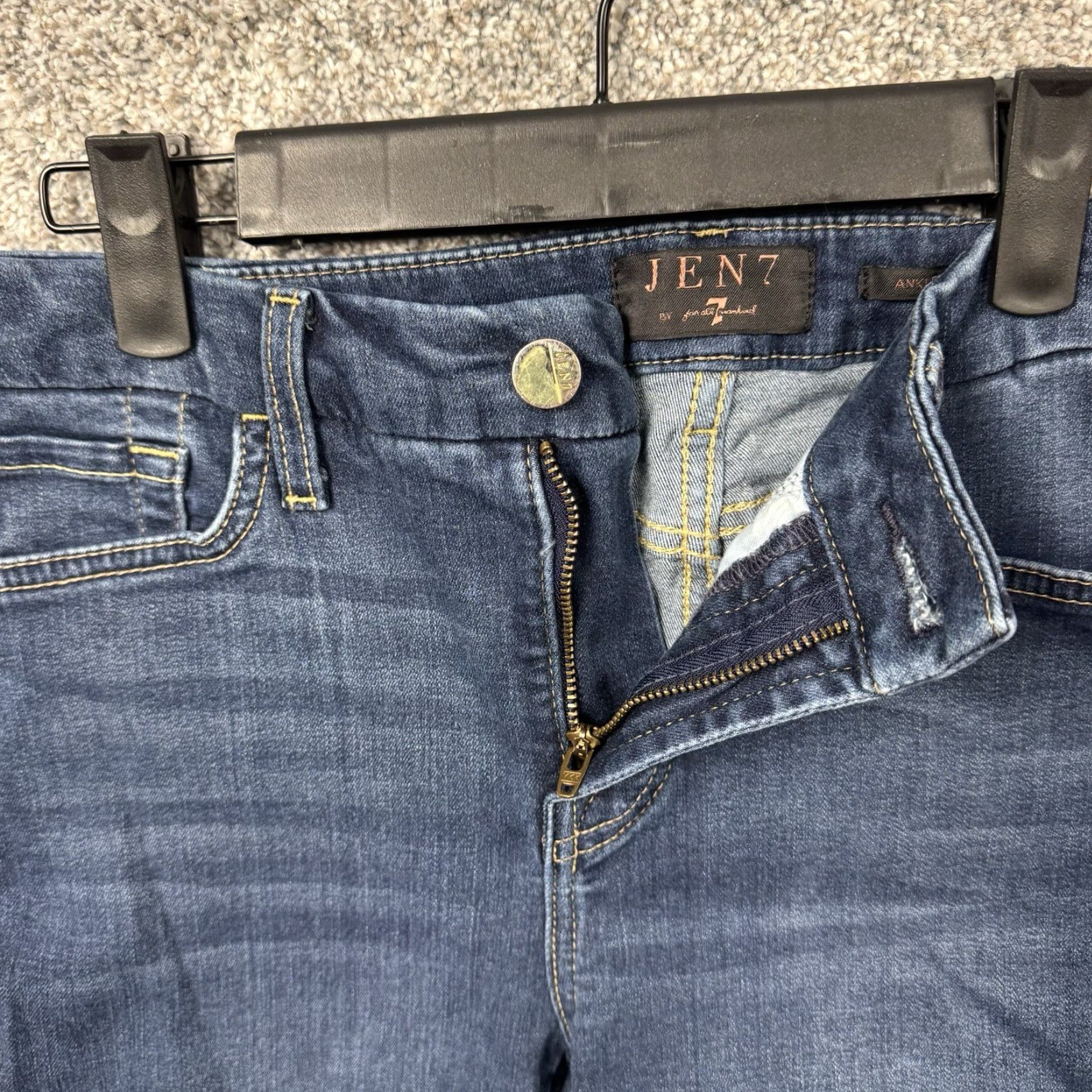 7 For All Mankind VINTAGE 7 For All Mankind Jeans 2 Dark Wash Ankle Skinny Clean Girl Womens Jeans Size 26" / US 2 / IT 38 - 6 Thumbnail