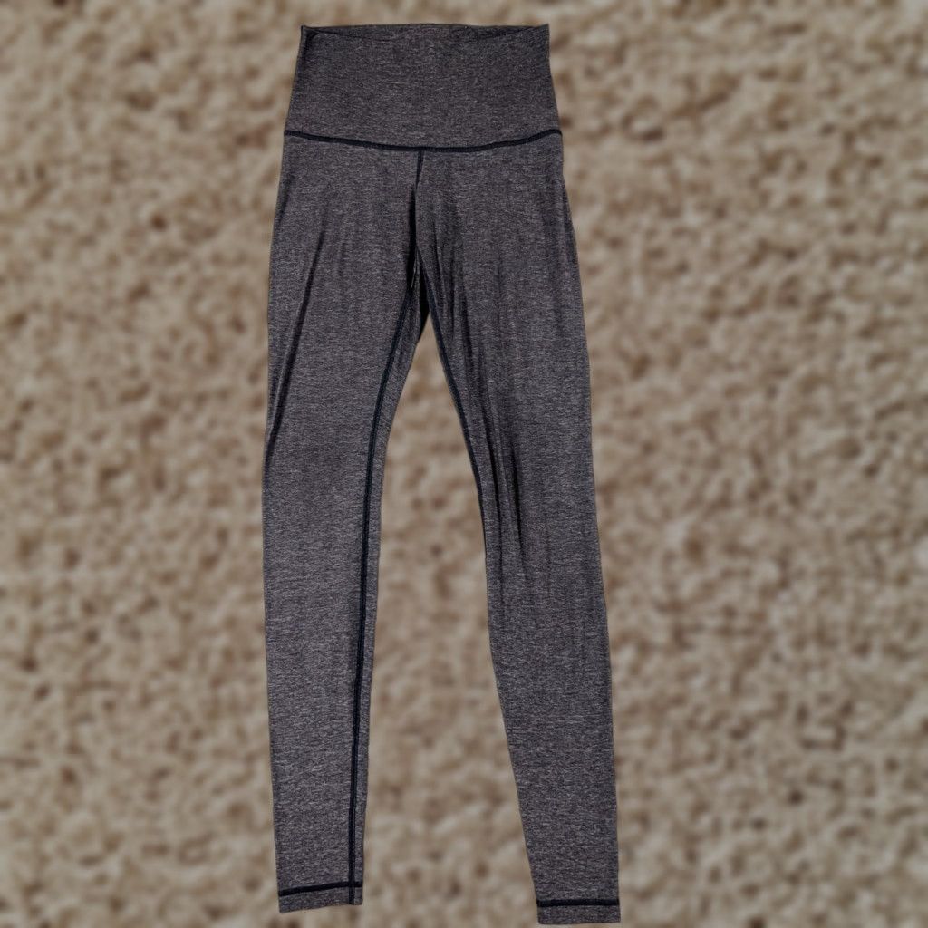 Lululemon Lululemon Wunder Under Pants Womens 8 Gray High Rise 32in Inseam Yoga Activewear Pockets ZIP Pocket Read Size 30" / US 8 / IT 44 - 1 Thumbnail