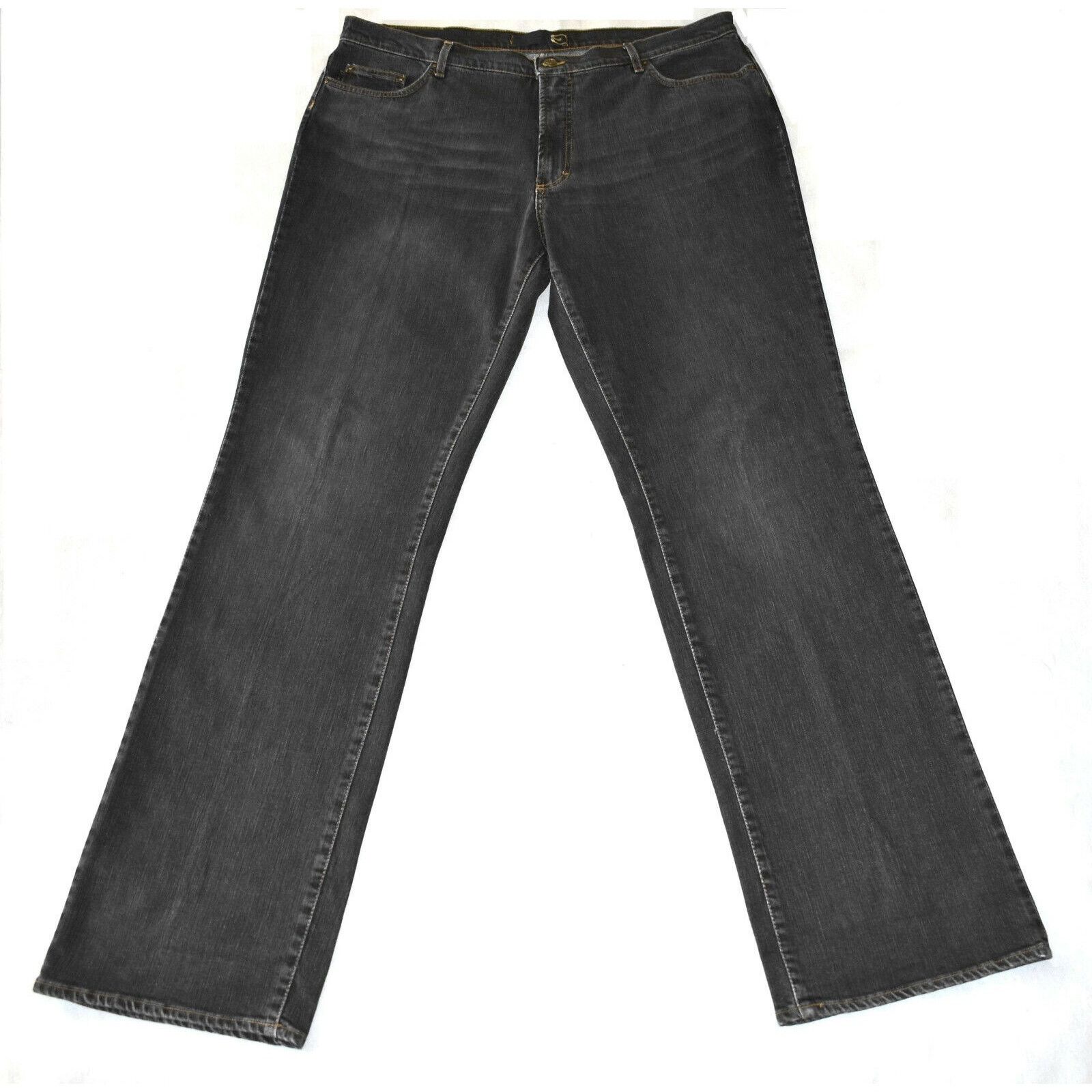 JUST CAVALLI Washed Black Straight Leg Jeans Sz W40 L35
