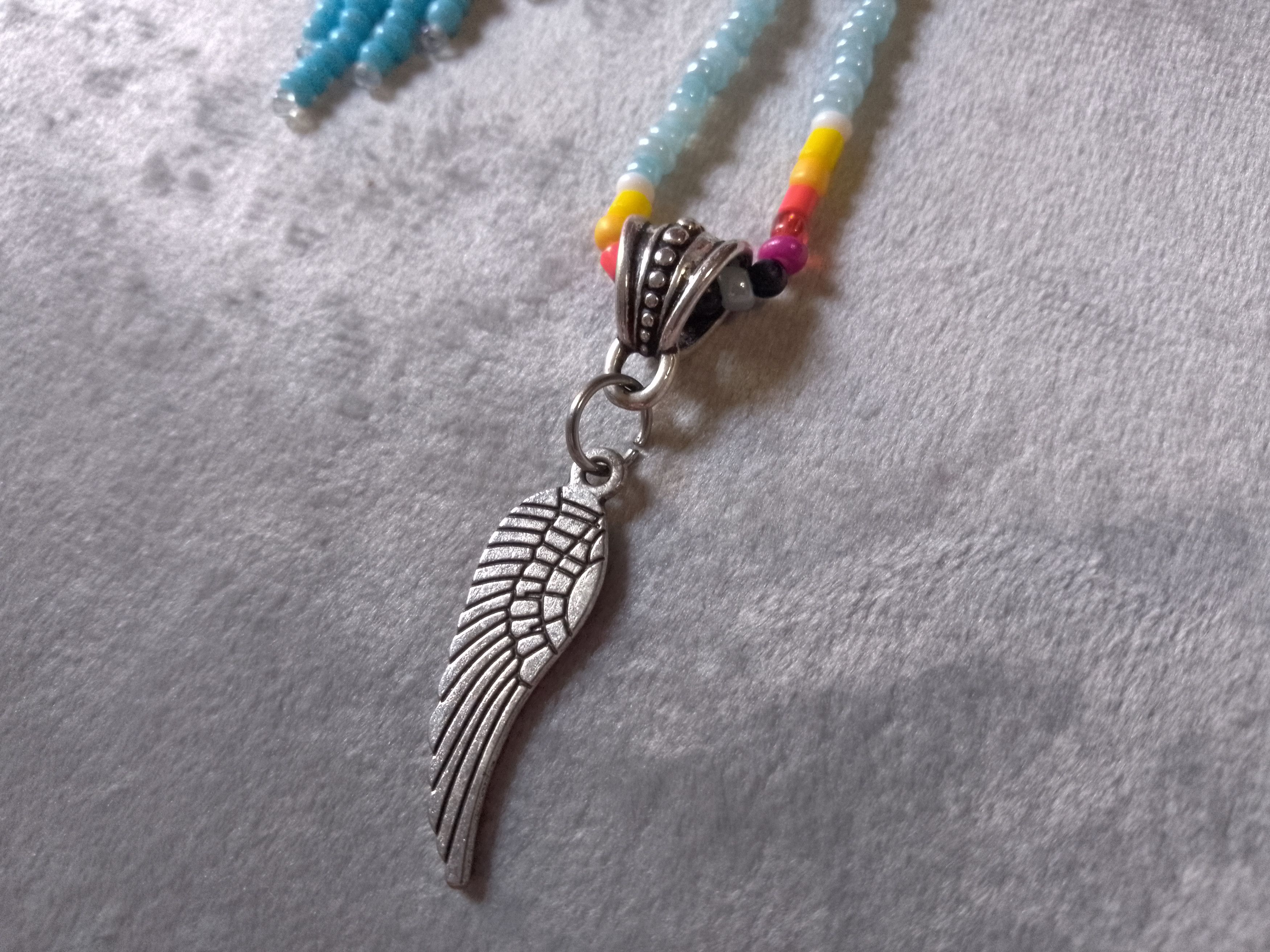 Handmade Earrings Native American Ethnic Long Bangs Necklace Feather Size ONE SIZE - 4 Thumbnail