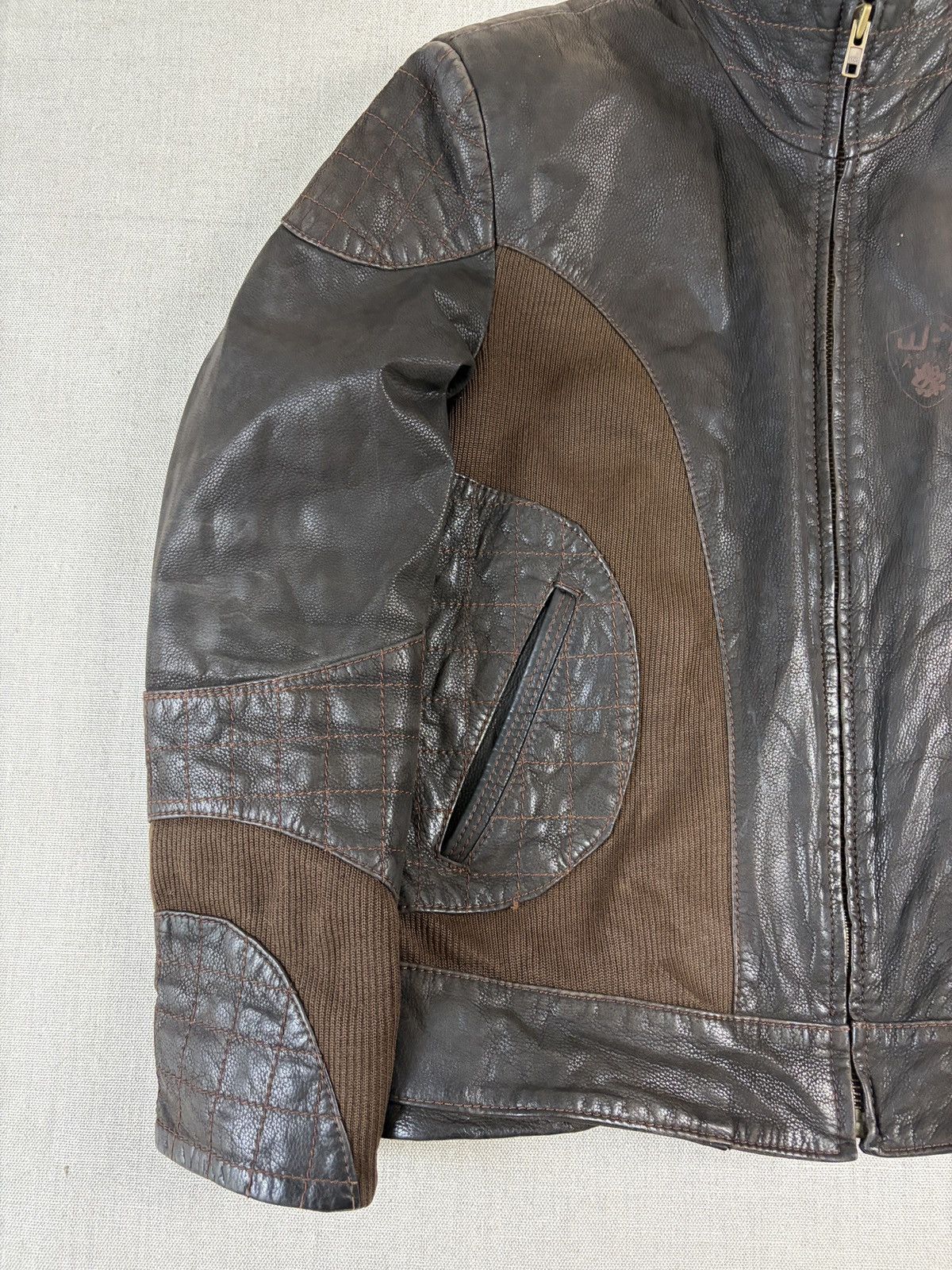 Diesel Diesel biker leather moto brown 1990/2000 vintage archive Size US L / EU 52-54 / 3 - 4 Thumbnail
