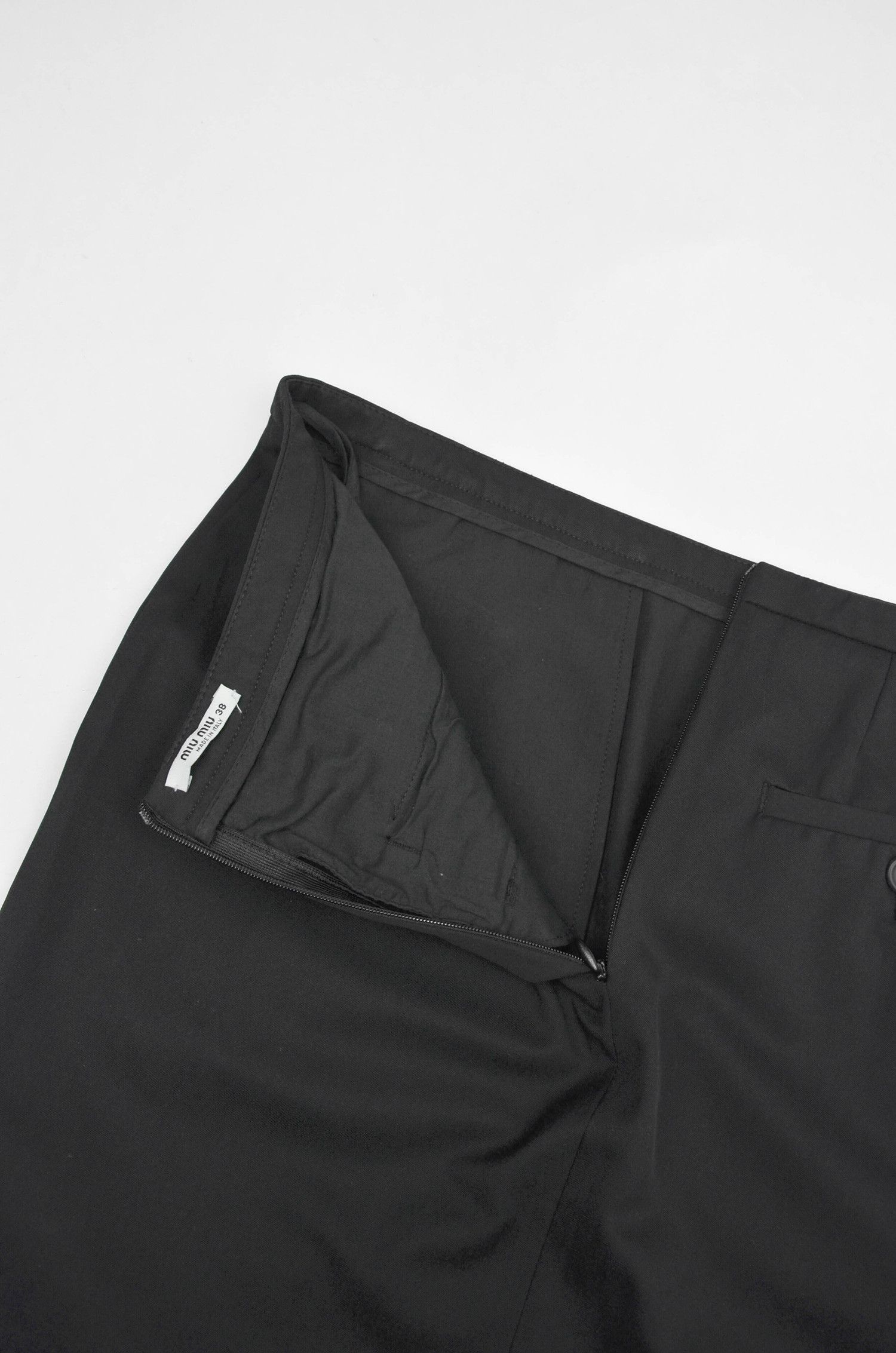 Miu Miu Miu Miu 2007 Wool Pencil Skirt Black - Size IT38 Size 26" / US 2 / IT 38 - 8 Thumbnail