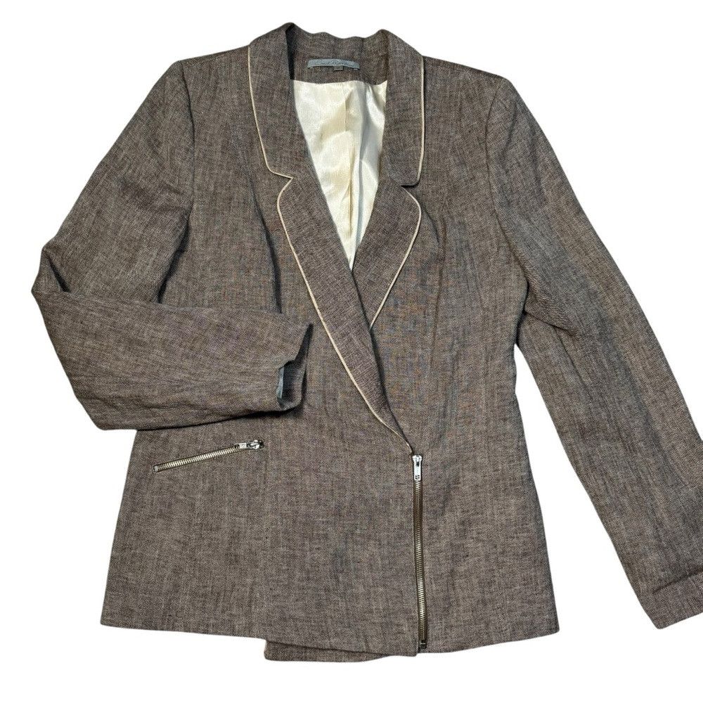 Other Emil Rutenberg Linen Asymmetrical Closure Blazer Size 12 Size XL / US 12-14 / IT 48-50 - 3 Thumbnail