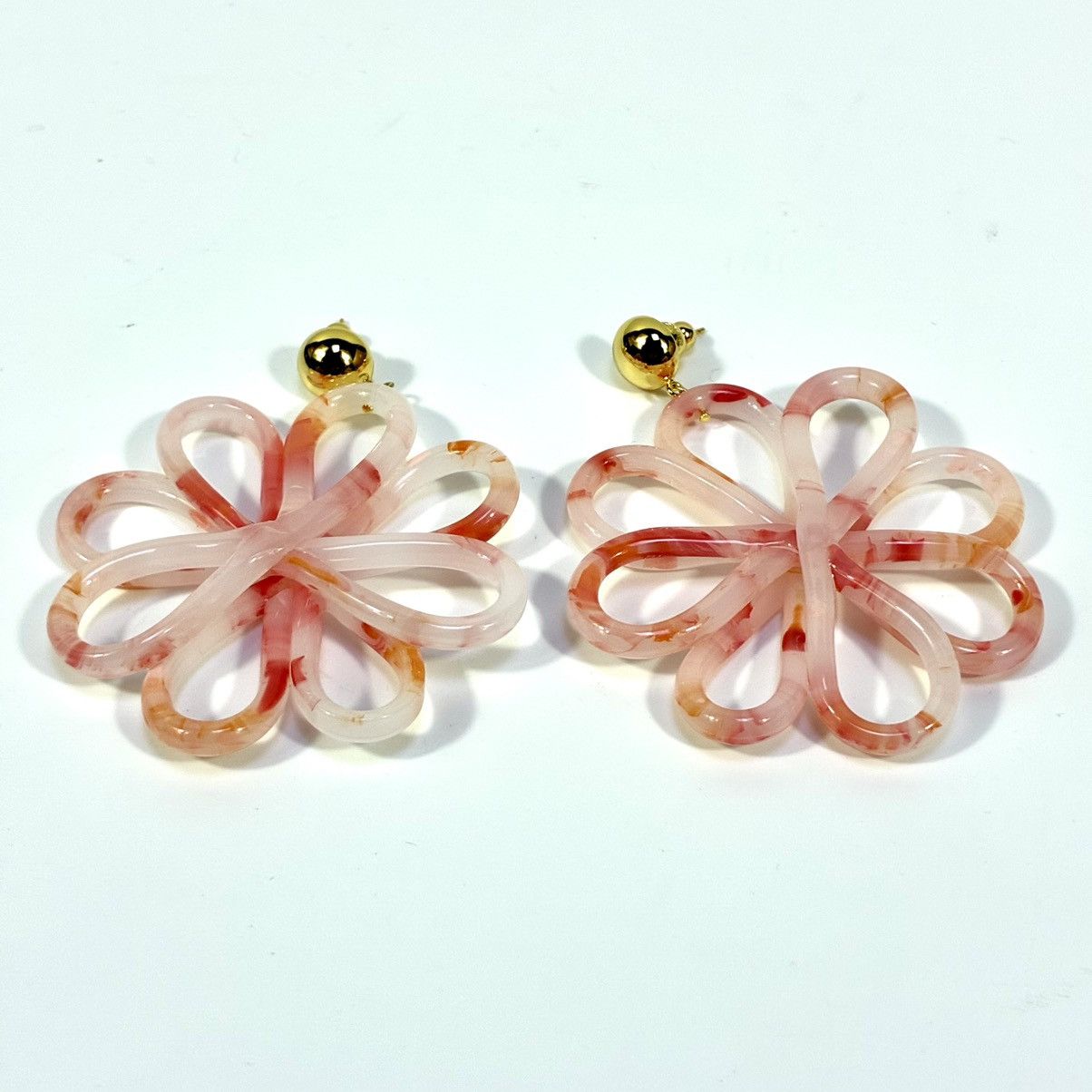 Cult Gaia Cult Gaia Acrylic Blossom Flower Azalea Earrings Pink NWT Size ONE SIZE - 6 Thumbnail