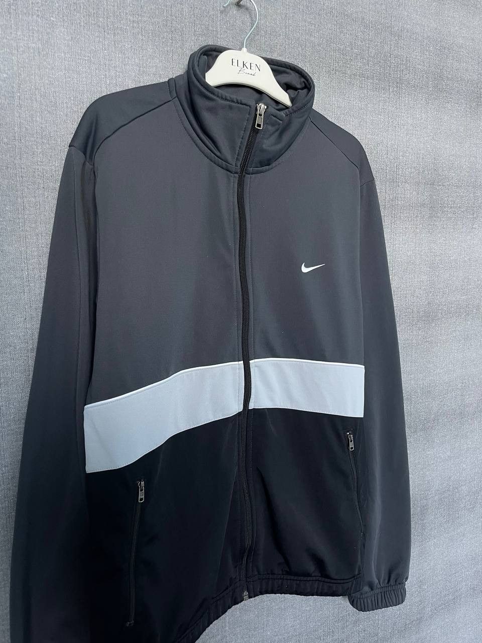 Nike × Vintage Vintage Nike Y2K Black Drill Track Jacket Size US M / EU 48-50 / 2 - 2 Thumbnail