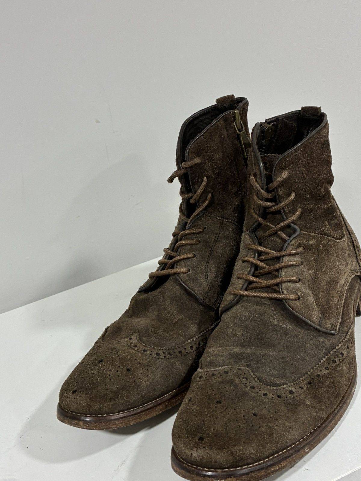 John Varvatos Brown Suede Zip boot 9.5 Size US 9.5 / EU 42-43 - 9 Thumbnail