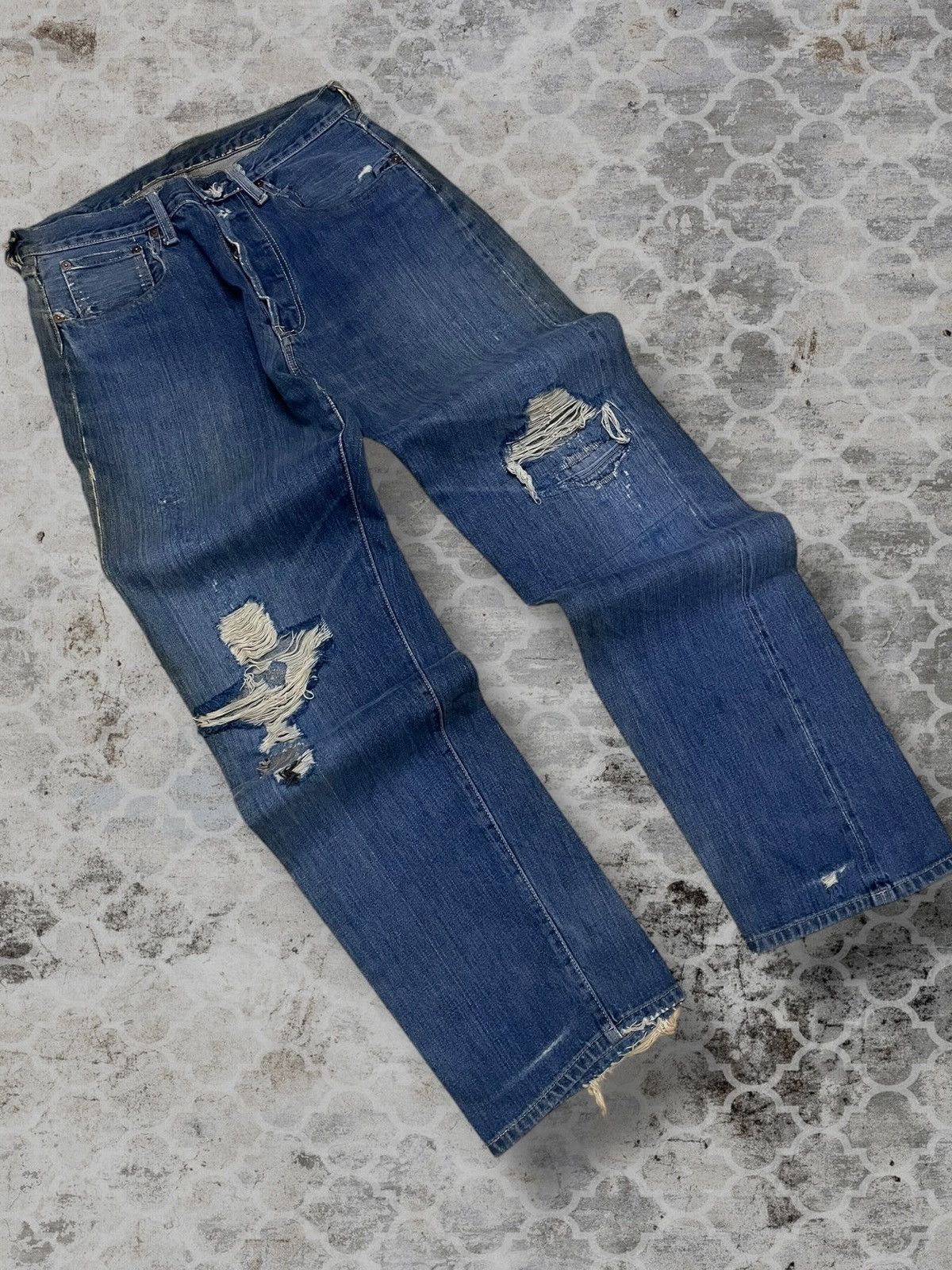 Japanese Brand Vintage 90s Designer Hoggs By Nephentes Selvedge Distressed Size US 29 - 2 Thumbnail