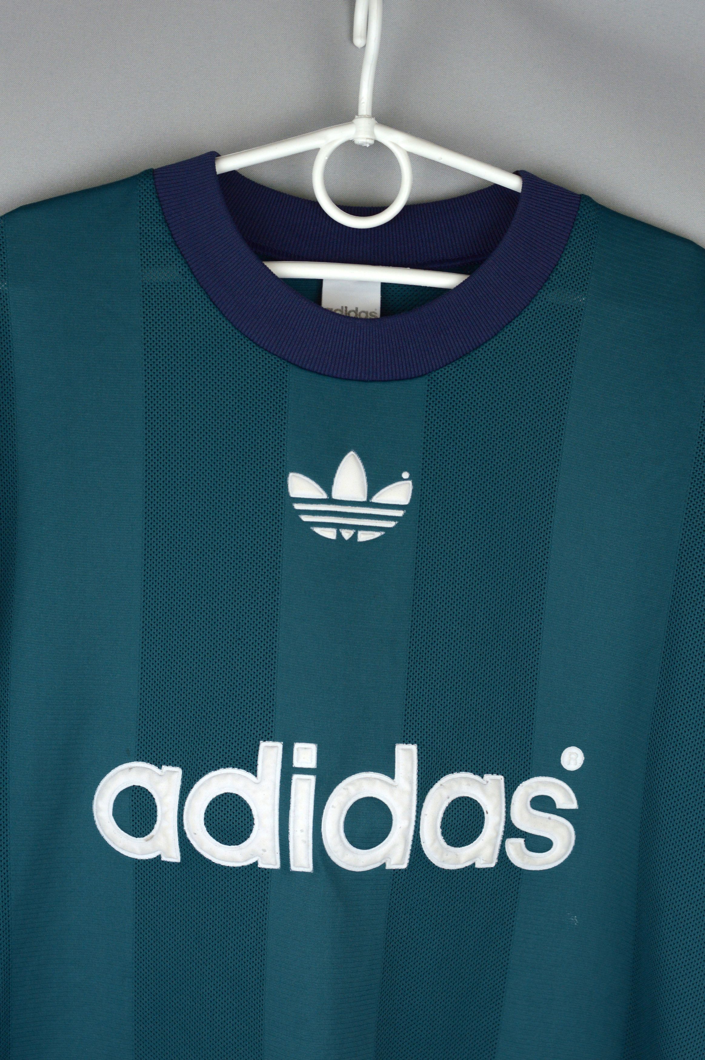 Adidas Vintage Adidas 90s Jersey t shirt Size US L / EU 52-54 / 3 - 3 Thumbnail