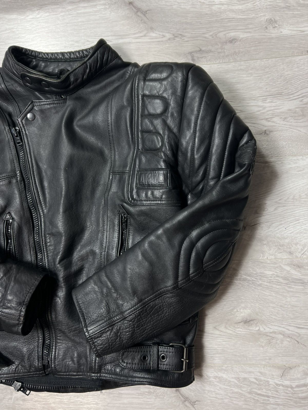 Other AKITO Heavyweight Biker Motorcycle Leather Jacket Racing Size US M / EU 48-50 / 2 - 2 Thumbnail