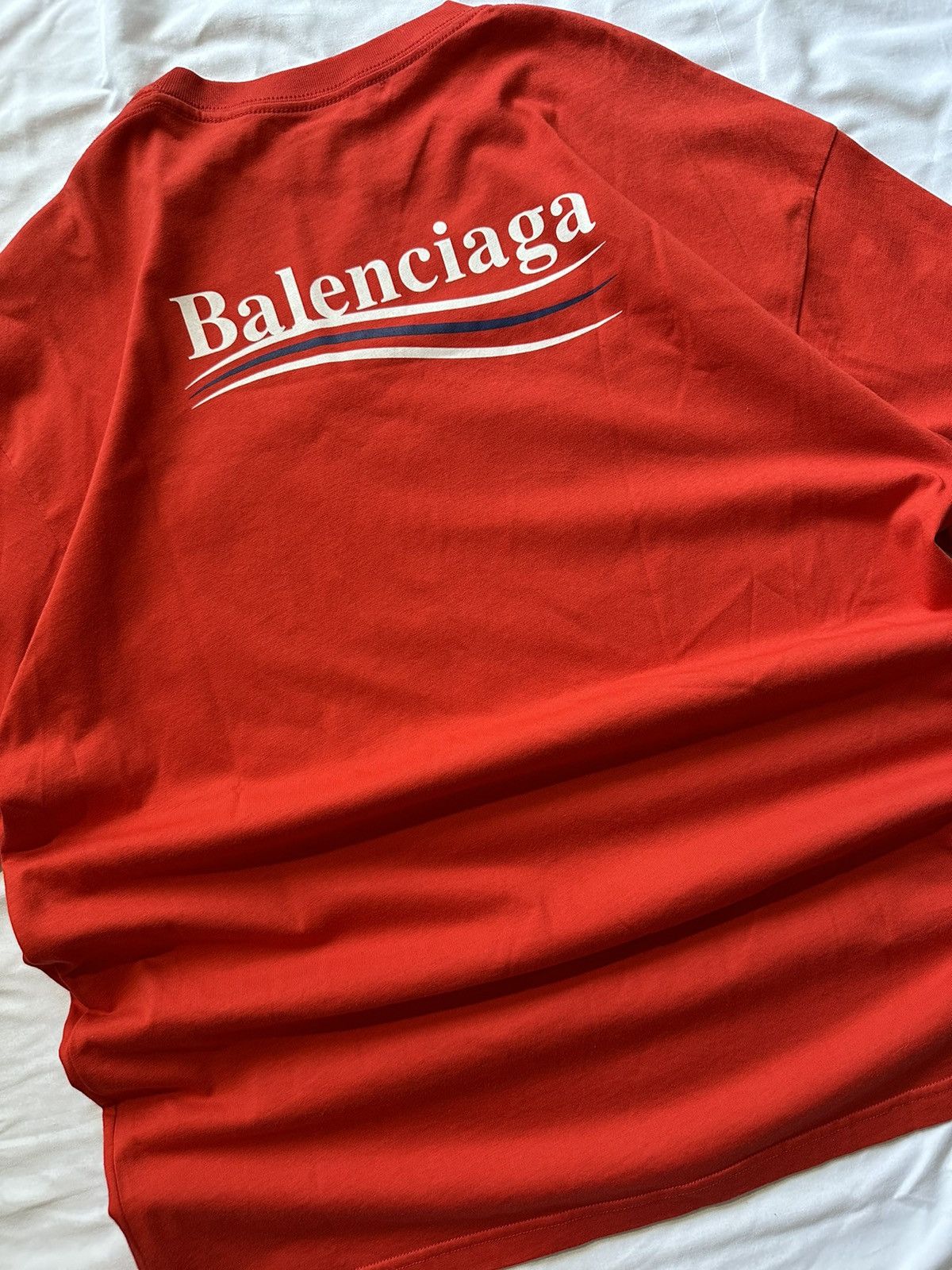 Balenciaga Red 2017 Balenciaga Campaign Tee - XS Size US XL / EU 56 / 4 - 8 Thumbnail