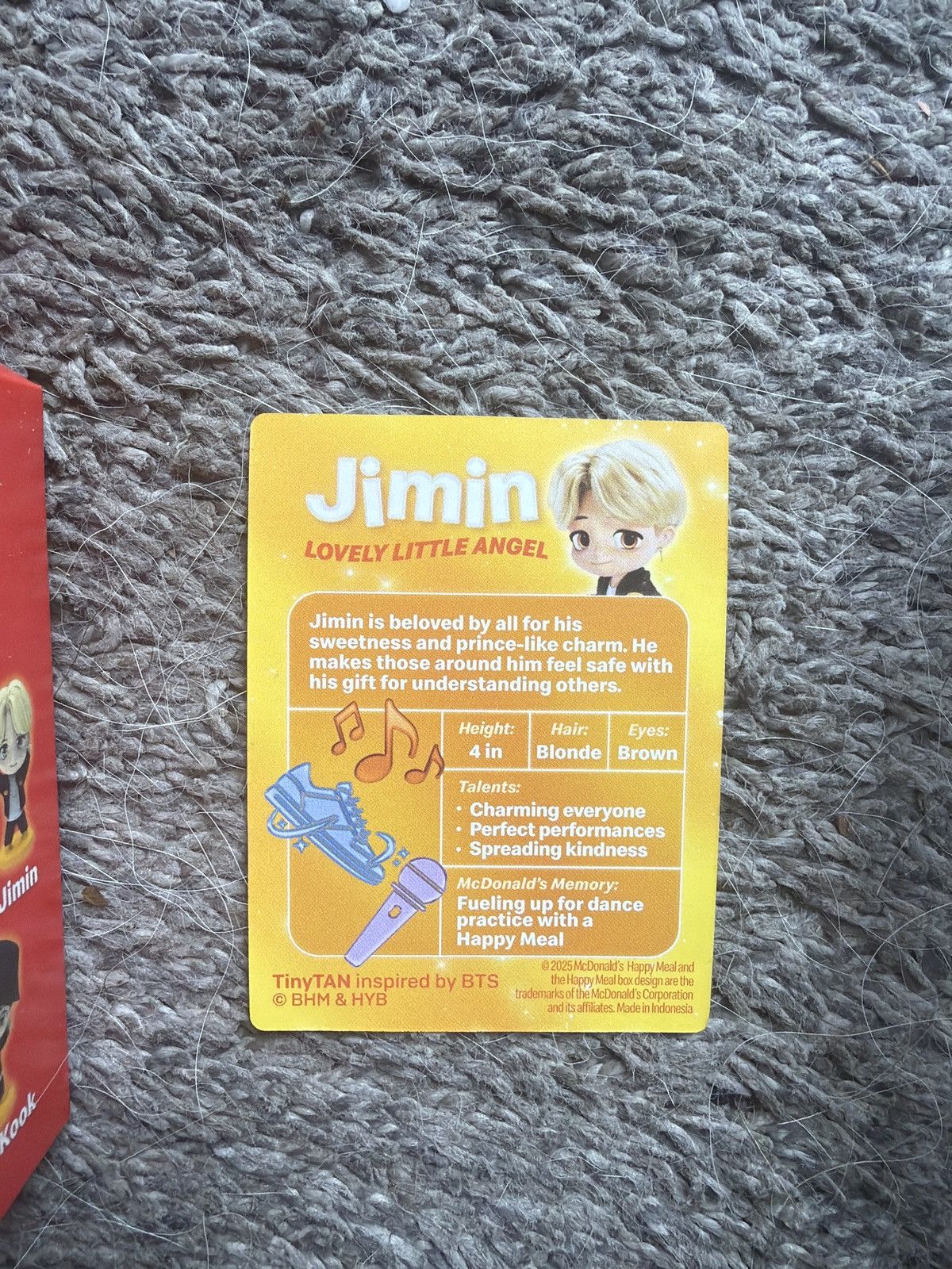 Hypebeast 2025 McDonald’s TinyTAN Jimin Figure Size ONE SIZE - 6 Thumbnail