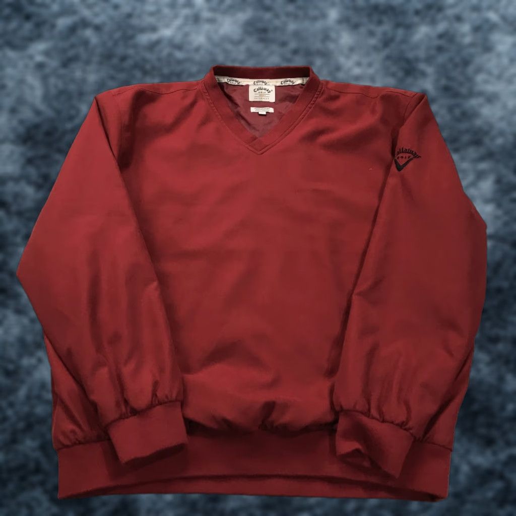 Callaway VINTAGE Callaway Golf Jacket Mens Medium Red Microfiber Windbreaker Pullover 90s Size US M / EU 48-50 / 2 - 1 Thumbnail