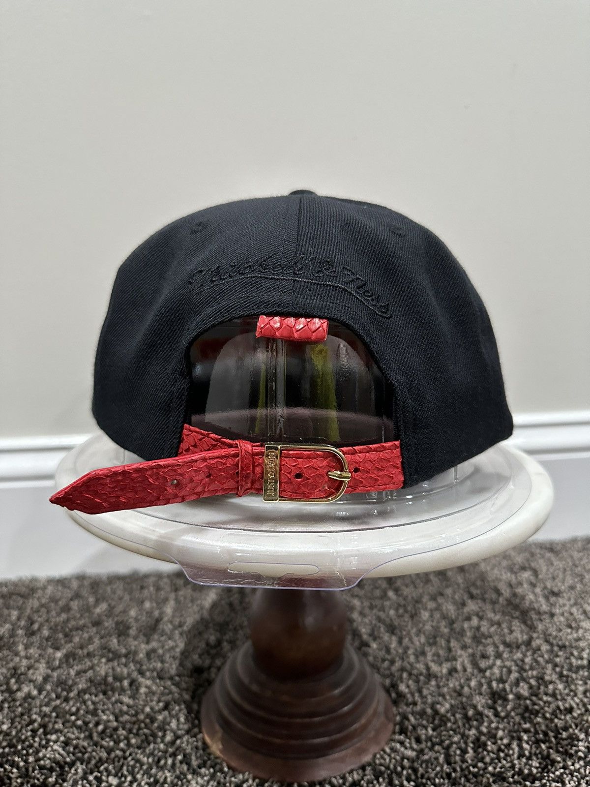 Just Don Just Don x Mitchell & Ness Script Miami Heat Black/Red Hat Size ONE SIZE - 3 Thumbnail