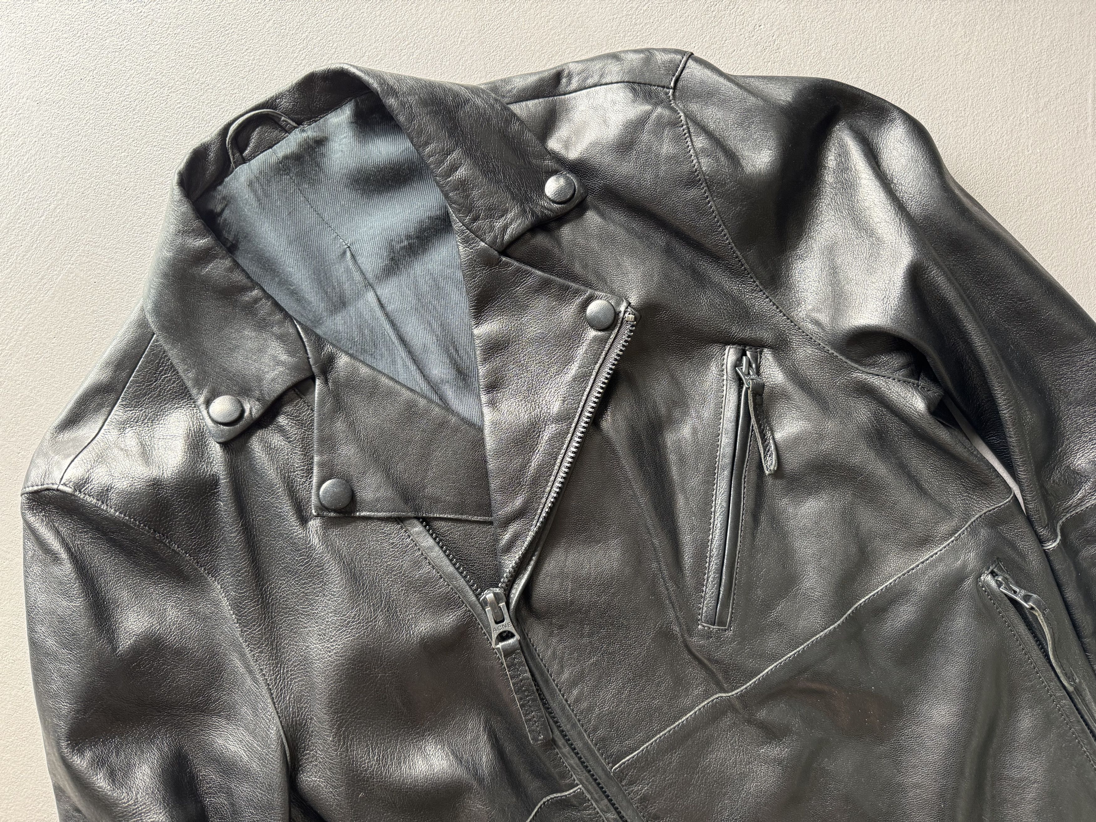 Acne Studios Acne Studios Oscar Black Leather Jacket Size US M / EU 48-50 / 2 - 2 Thumbnail