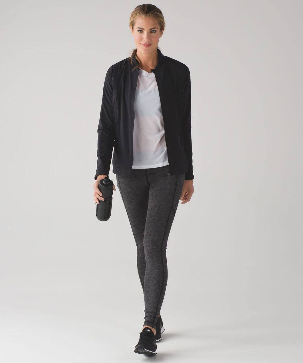Lululemon Lululemon Black Track Refletive zip light lined jacket Size XS / US 0-2 / IT 36-38 - 1 Thumbnail