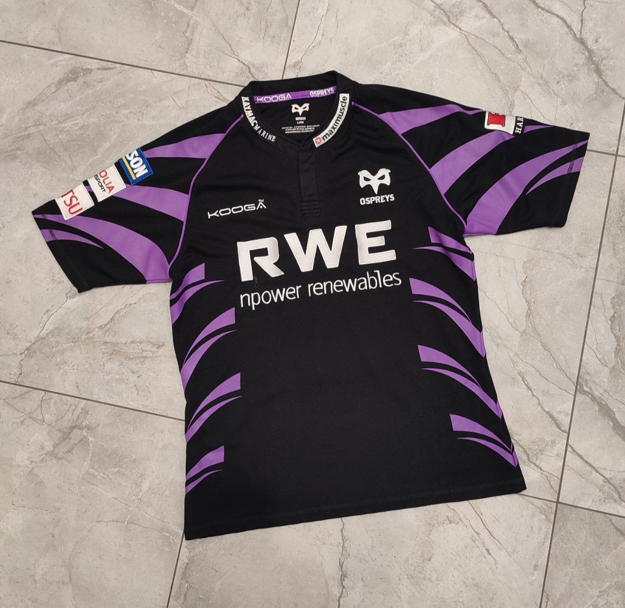Osprey Ospreys Rugby Union Shirt Kooga Home Jersey Wales 2010 2011 Size US L / EU 52-54 / 3 - 1 Thumbnail