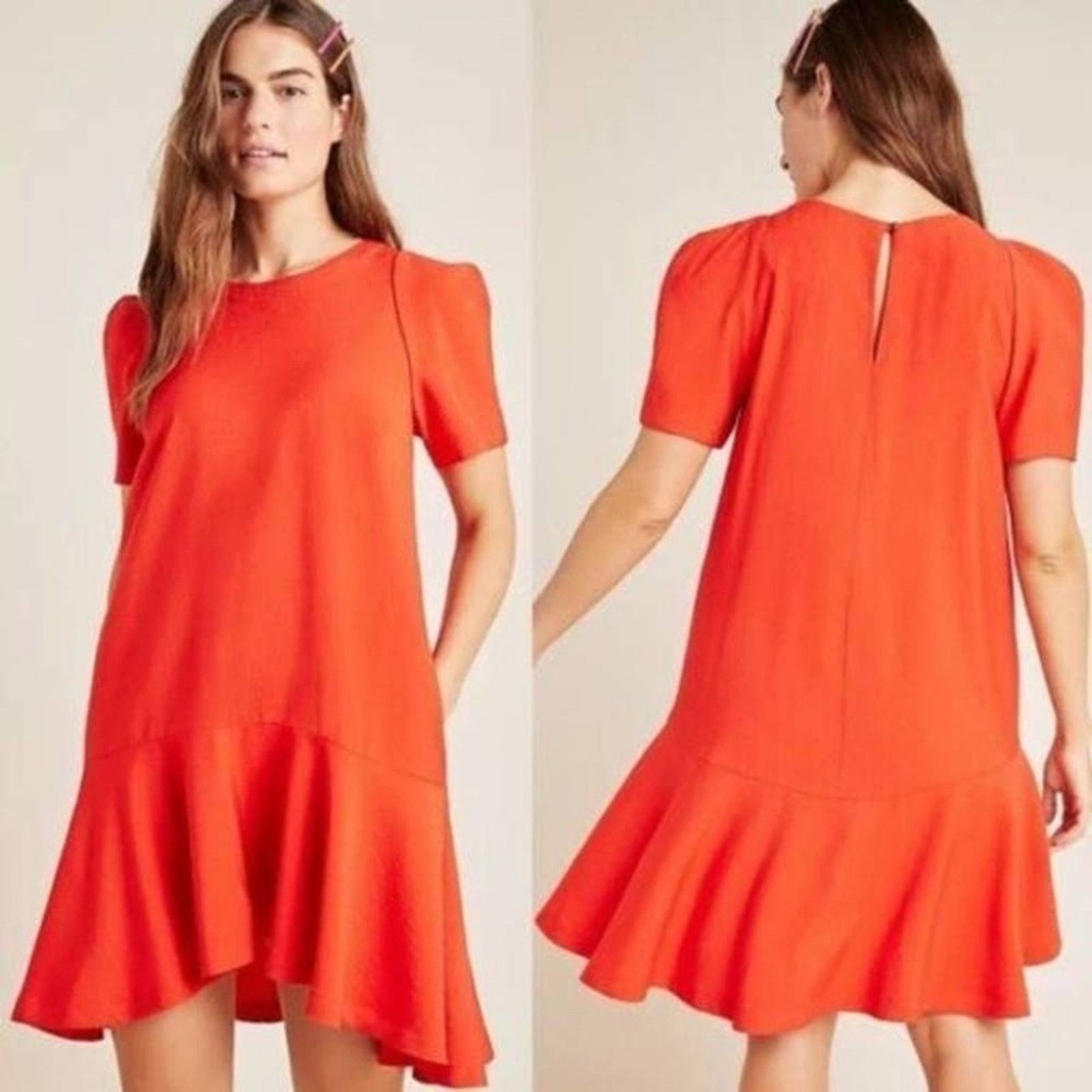 Anthropologie Anthropologie Maeve Rousseau Flounced High-Low Dress, US 10 Size L / US 10 / IT 46 - 8 Thumbnail