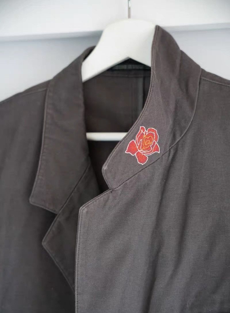 Yohji Yamamoto Yohji Yamamoto 03SS Red Rose Embroidery Blazer Size 42S - 3 Thumbnail