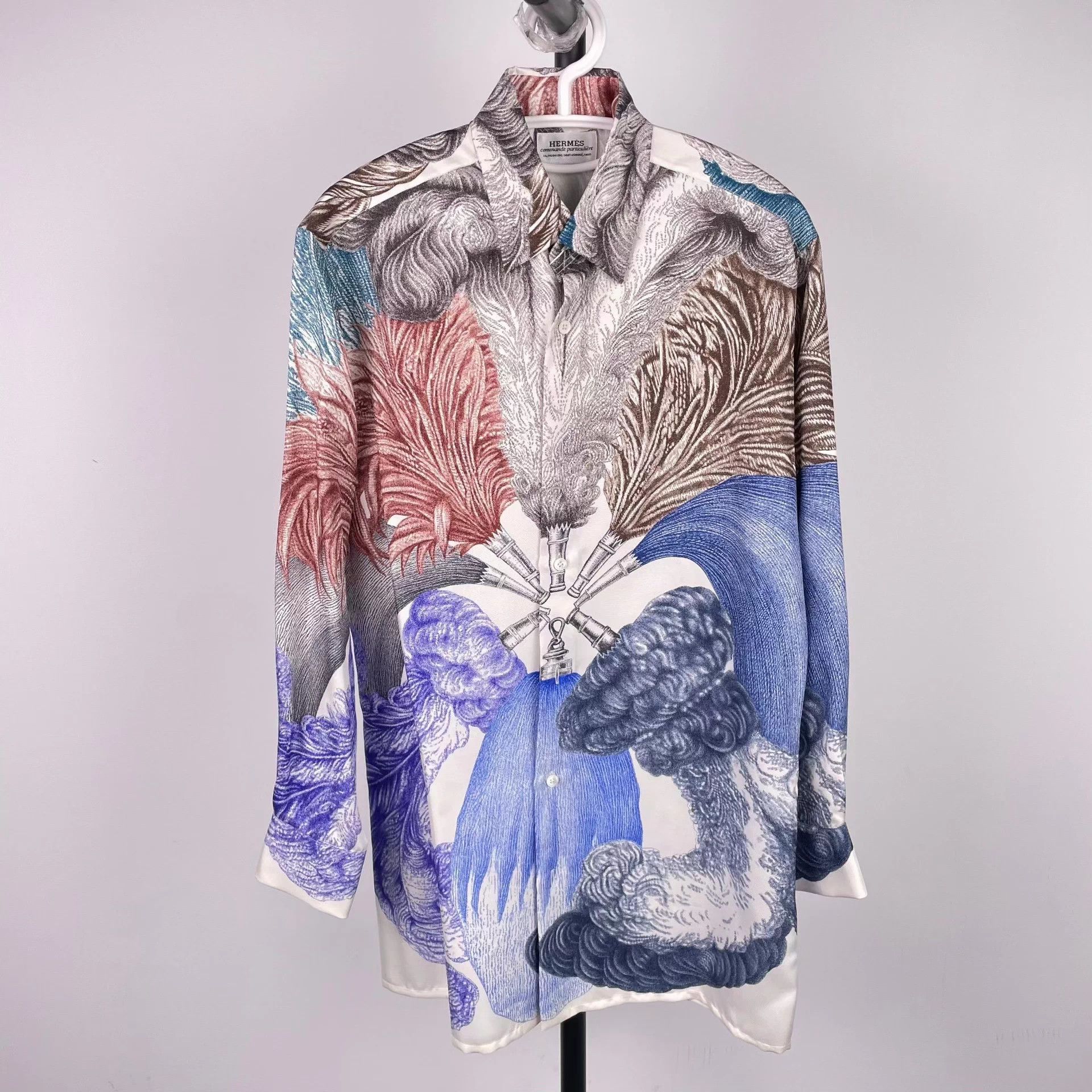 Hermes Hermès Silk Multicolor Shirt Size US S / EU 44-46 / 1 - 1 Thumbnail