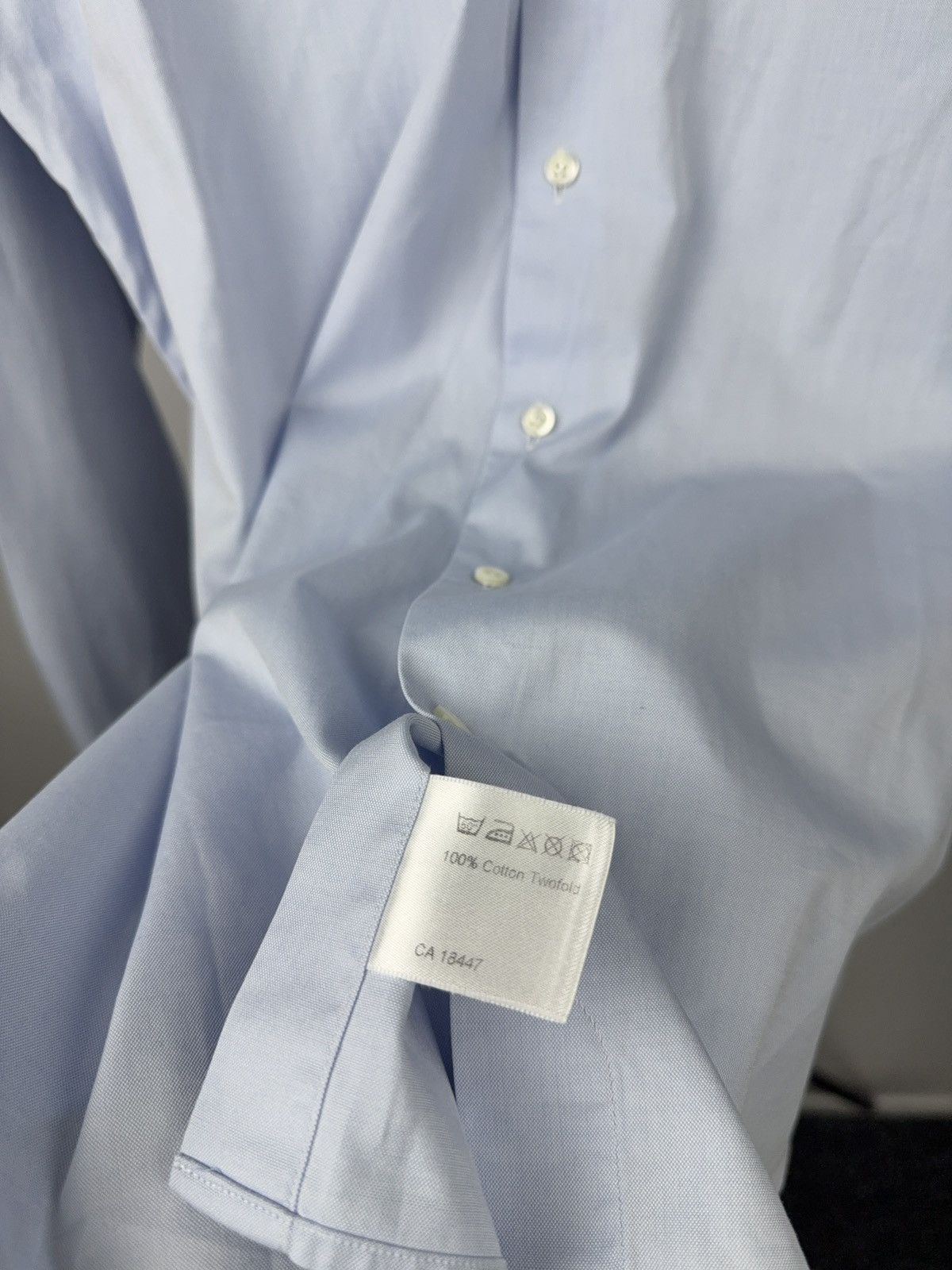 Strenstroms Luxury 00s Stenstroms Blue Twofold Cotton Button Down Shirt Size US M / EU 48-50 / 2 - 9 Thumbnail