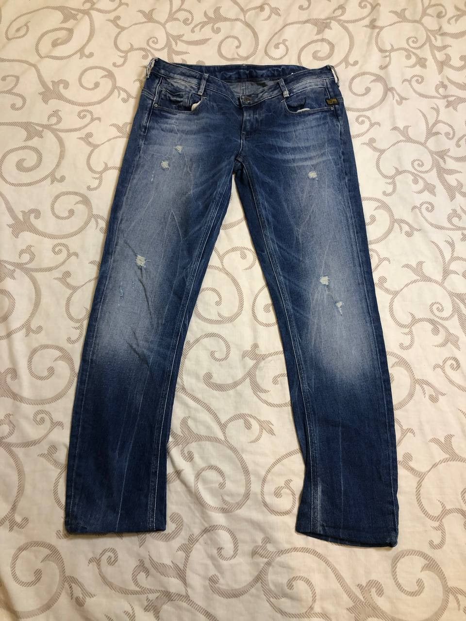 G-Star G-Star RAW Men's Dark Tapered Denim distressed Jeans Size US 31 - 1 Thumbnail