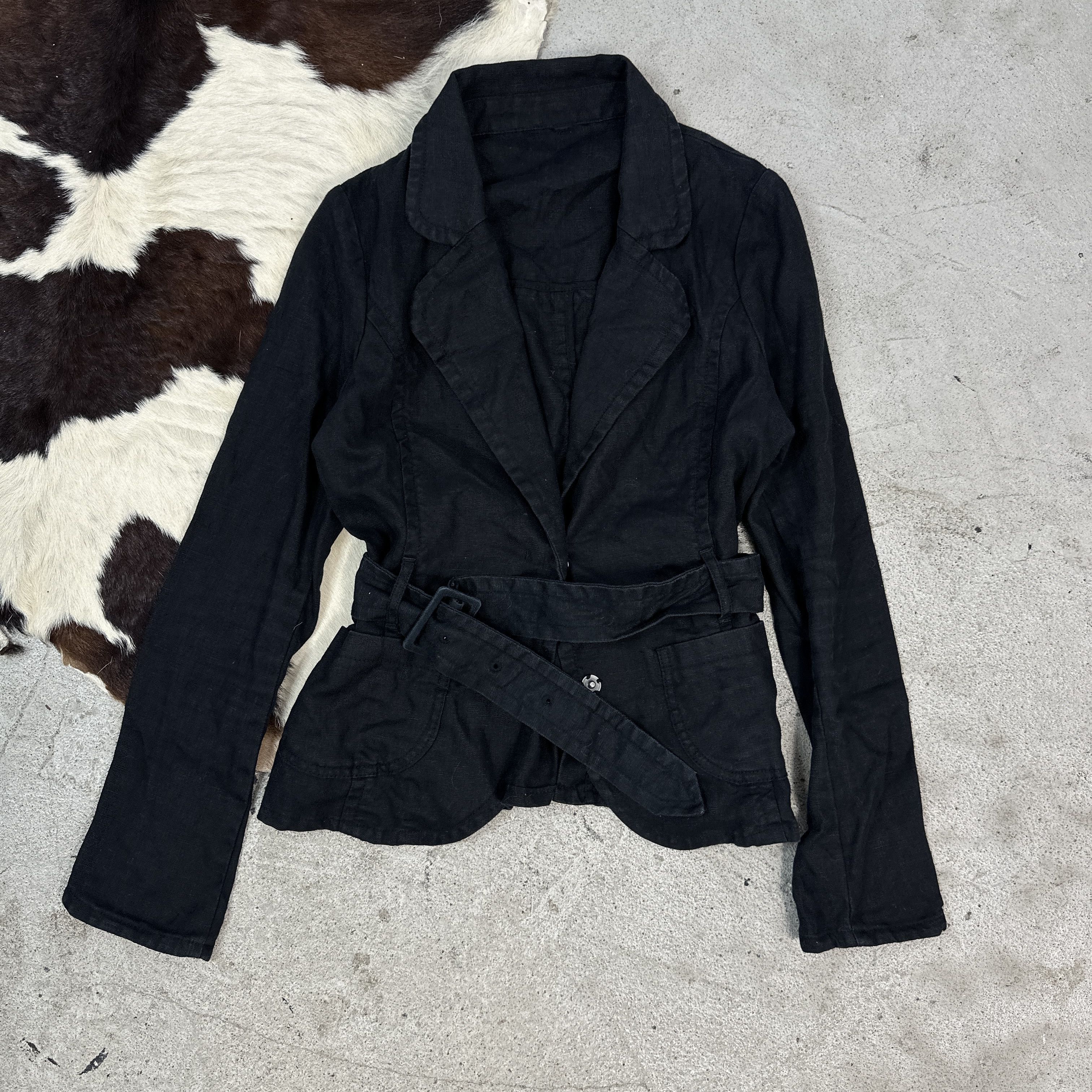 Vintage Vintage Linen Jacket with Belt Size S / US 4 / IT 40 - 1 Thumbnail