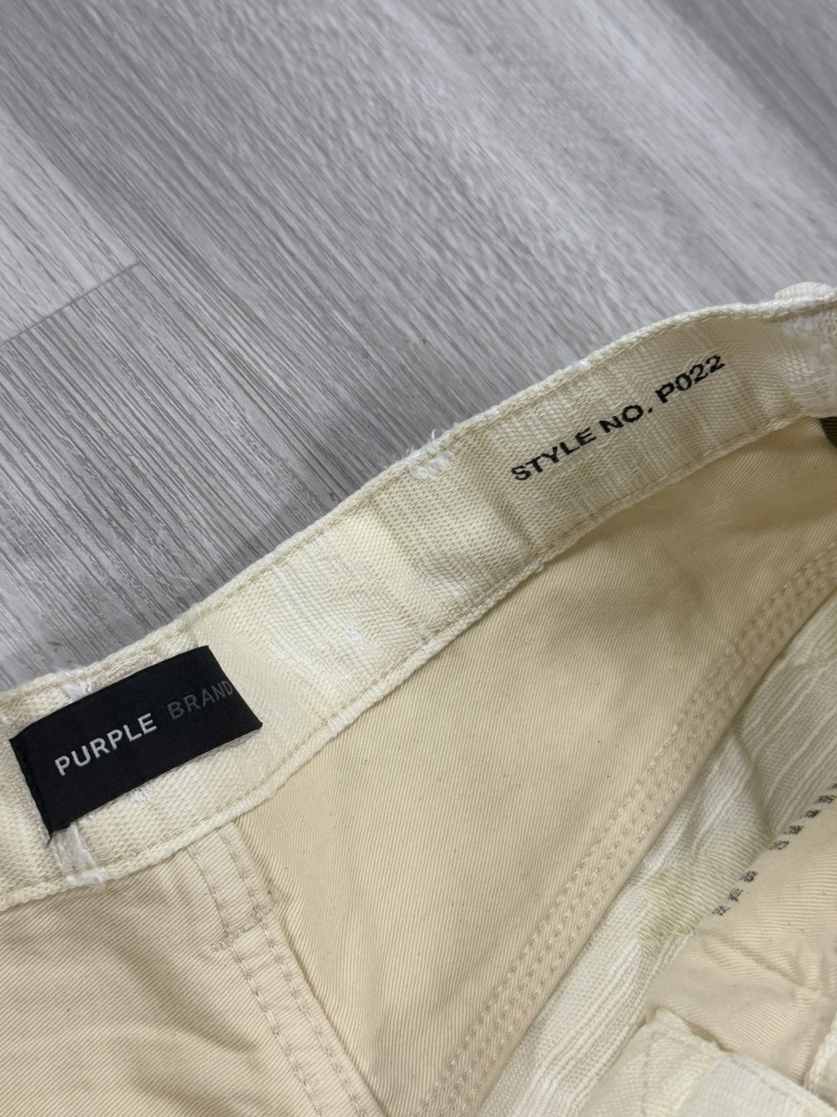 Purple Brand Purple Brand Jacquard Cargo Shorts Antique White Size US 32 / EU 48 - 3 Thumbnail