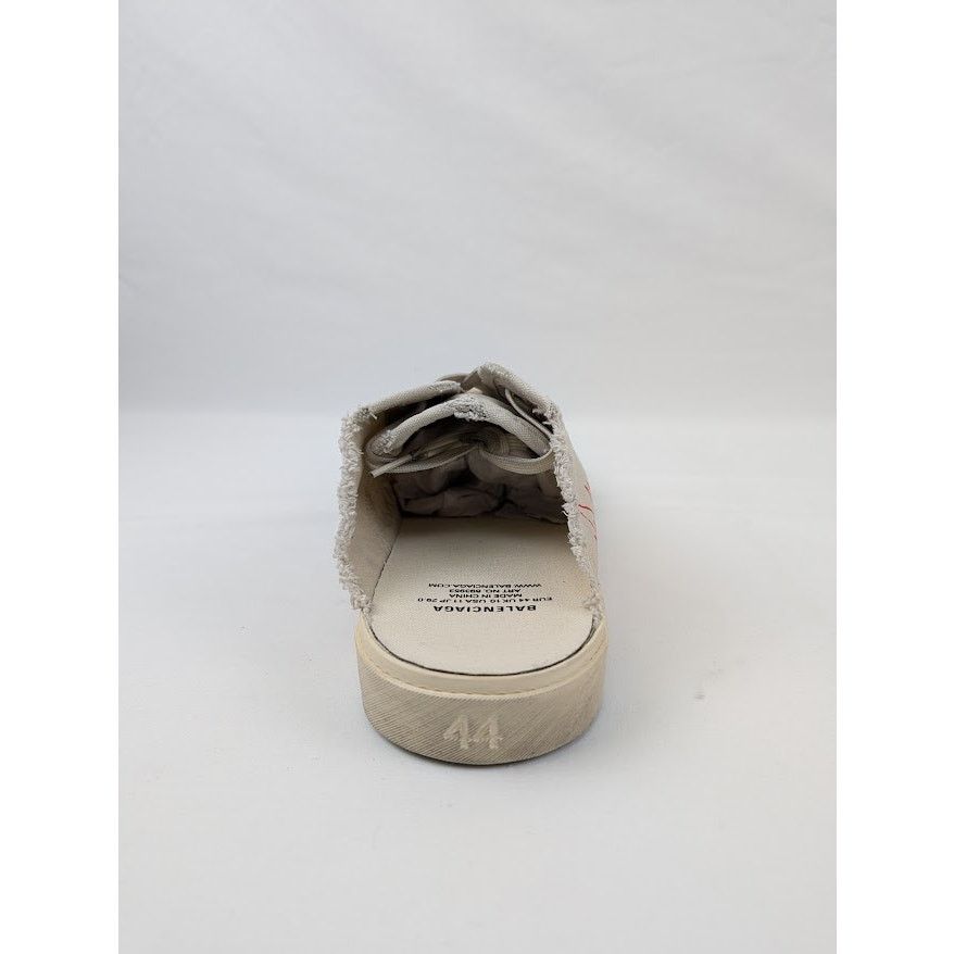 Balenciaga o1rshd1 Dest Canvas Paris Mule in White/Red/Black Size US 11 / EU 44 - 7 Thumbnail