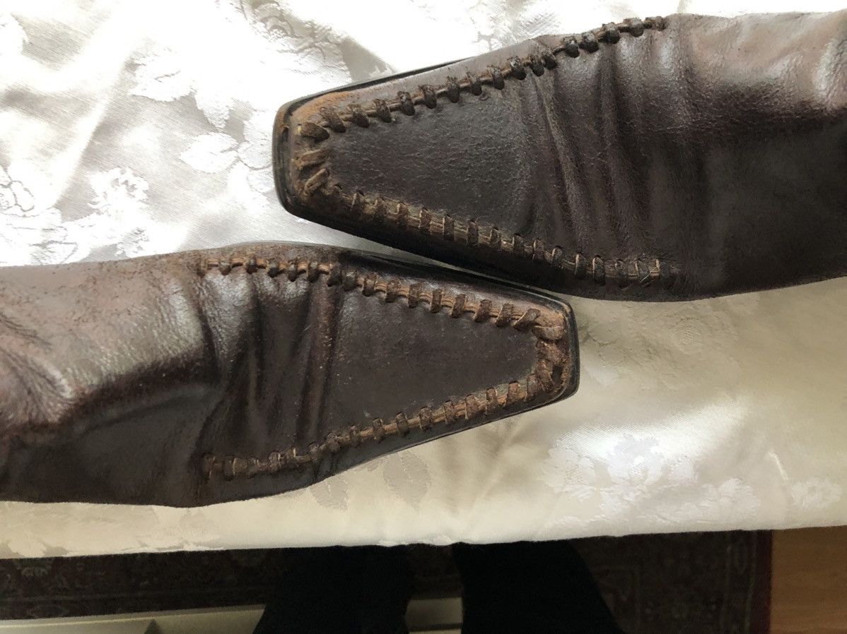 Dsquared2 DSQUARED2 F/W 2003 “laced” suede leather boots Size US 11 / EU 44 - 4 Thumbnail