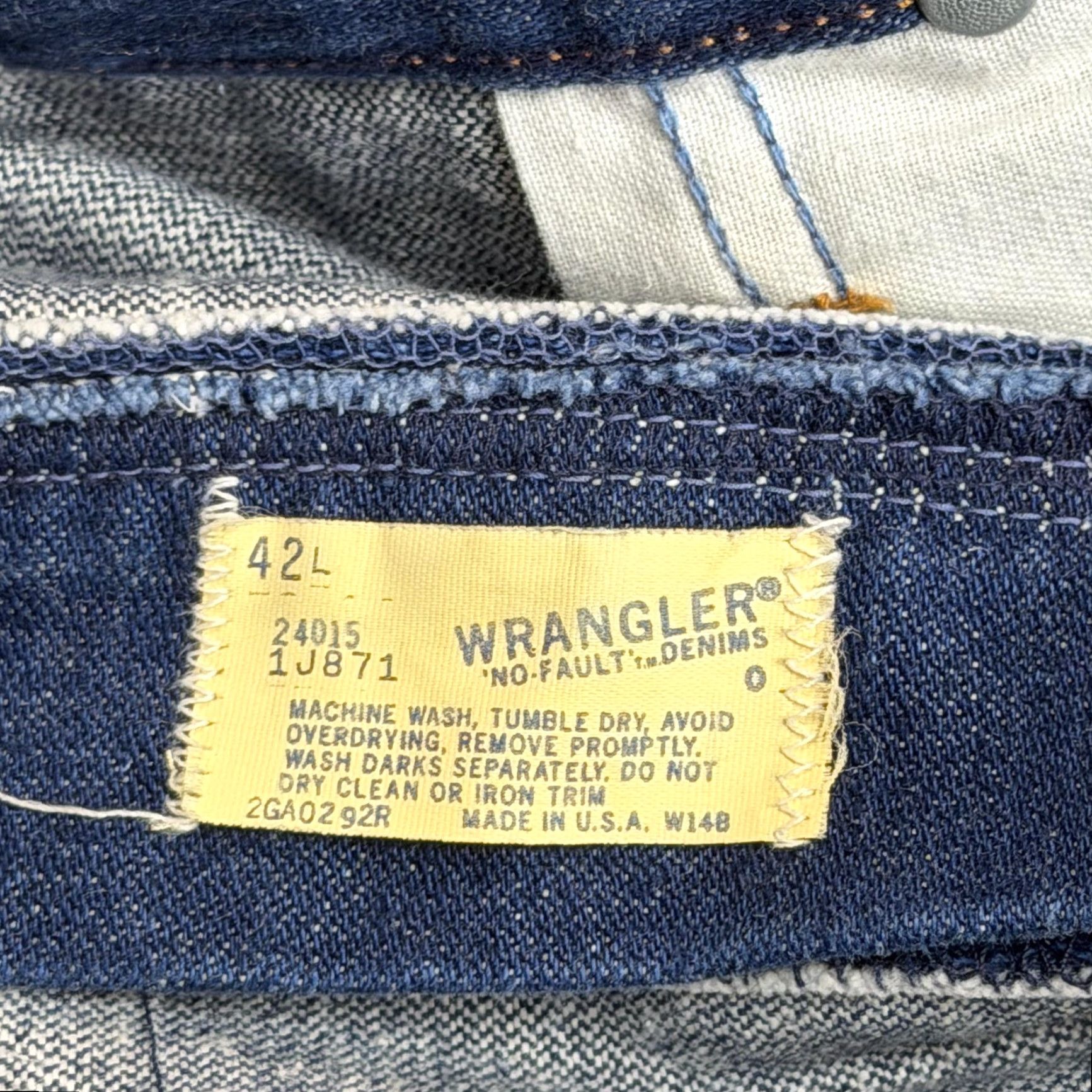 Wrangler Vintage Wrangler No-Fault Denims Jeans Mens 42x30 Blue Dark Wash Straight USA Size US 42 / EU 58 - 4 Thumbnail
