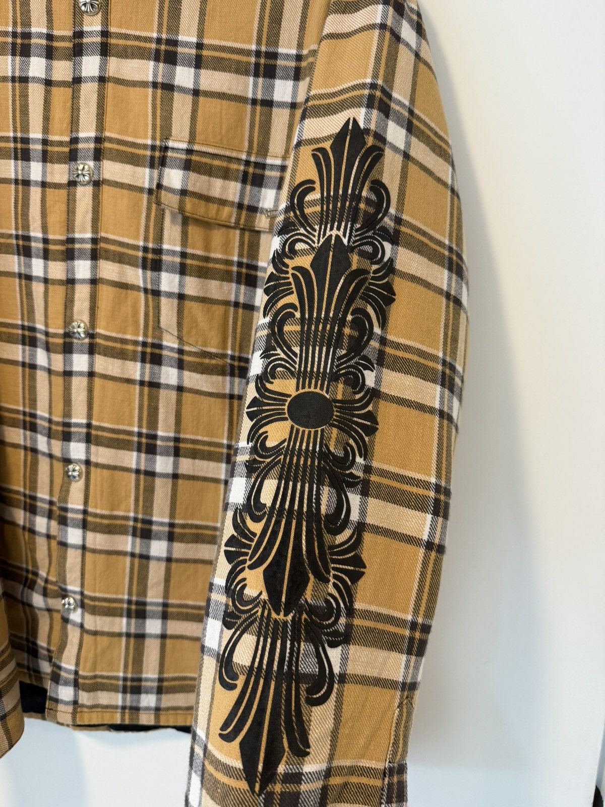 Chrome Hearts YELLOW PLAID FLANNEL Size US XXL / EU 58 / 5 - 4 Thumbnail