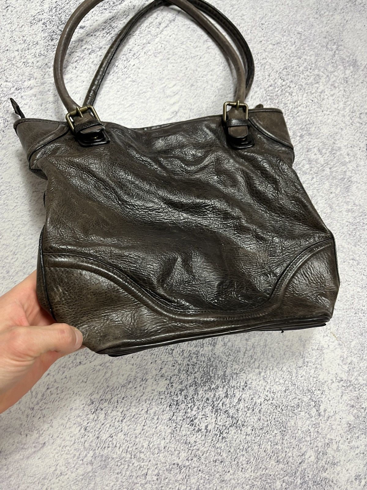 Belstaff × Vintage Vintage Belstaff Audrey Shoulder Bag Waxed Leather 90’s Size ONE SIZE - 10 Thumbnail