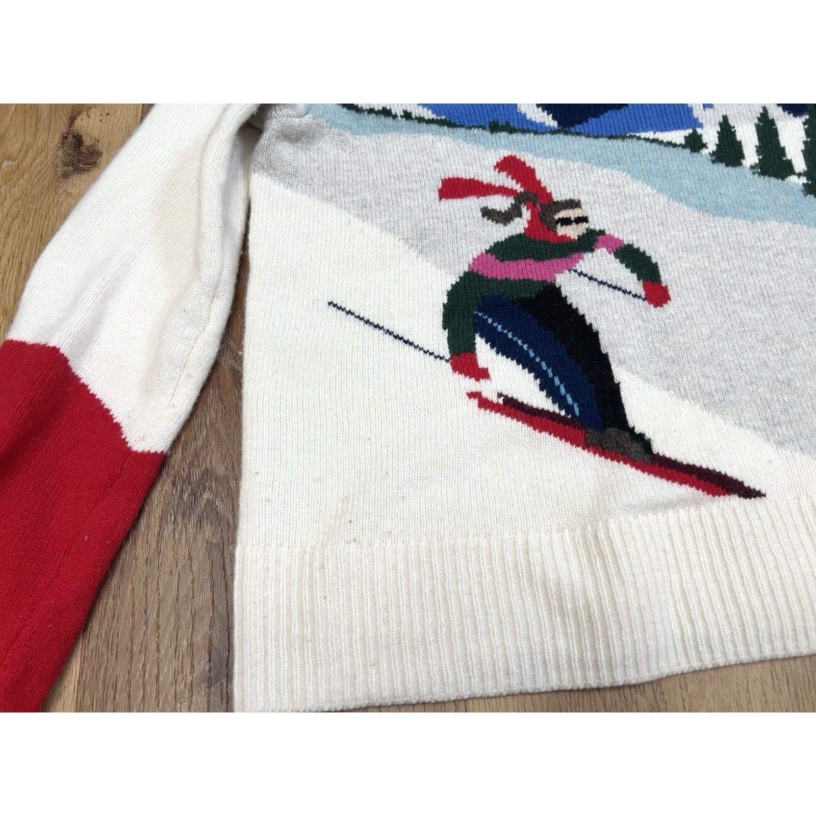 Faherty Faherty Sweater Women XS Crew Neck Wool Blend Multicolor Mountain Coaster Skier" Size XS / US 0-2 / IT 36-38 - 3 Thumbnail