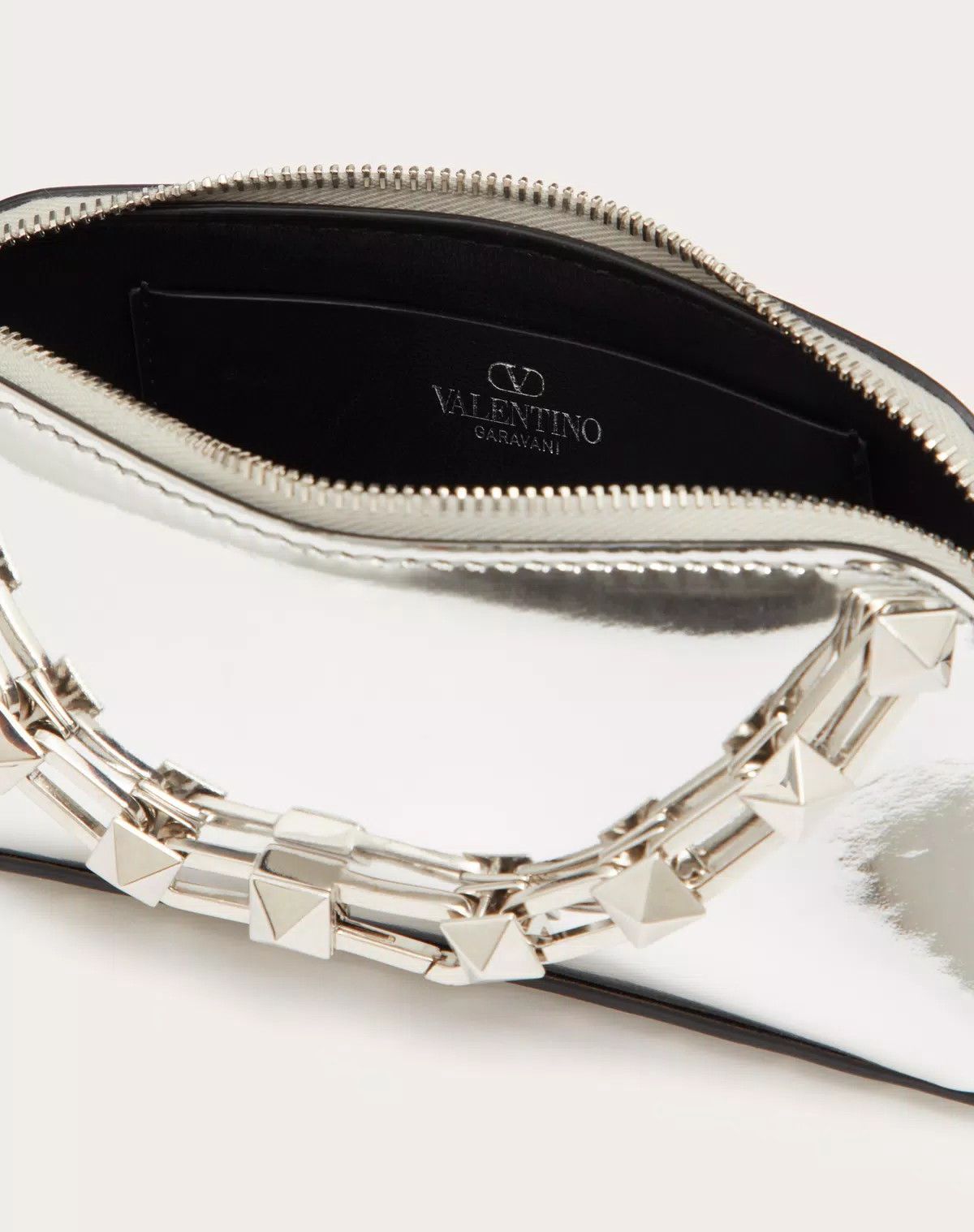 Valentino o1s1wg110426 Size: OS / Mini Rockstud Shiny Calfskin Clutch Size ONE SIZE - 7 Thumbnail