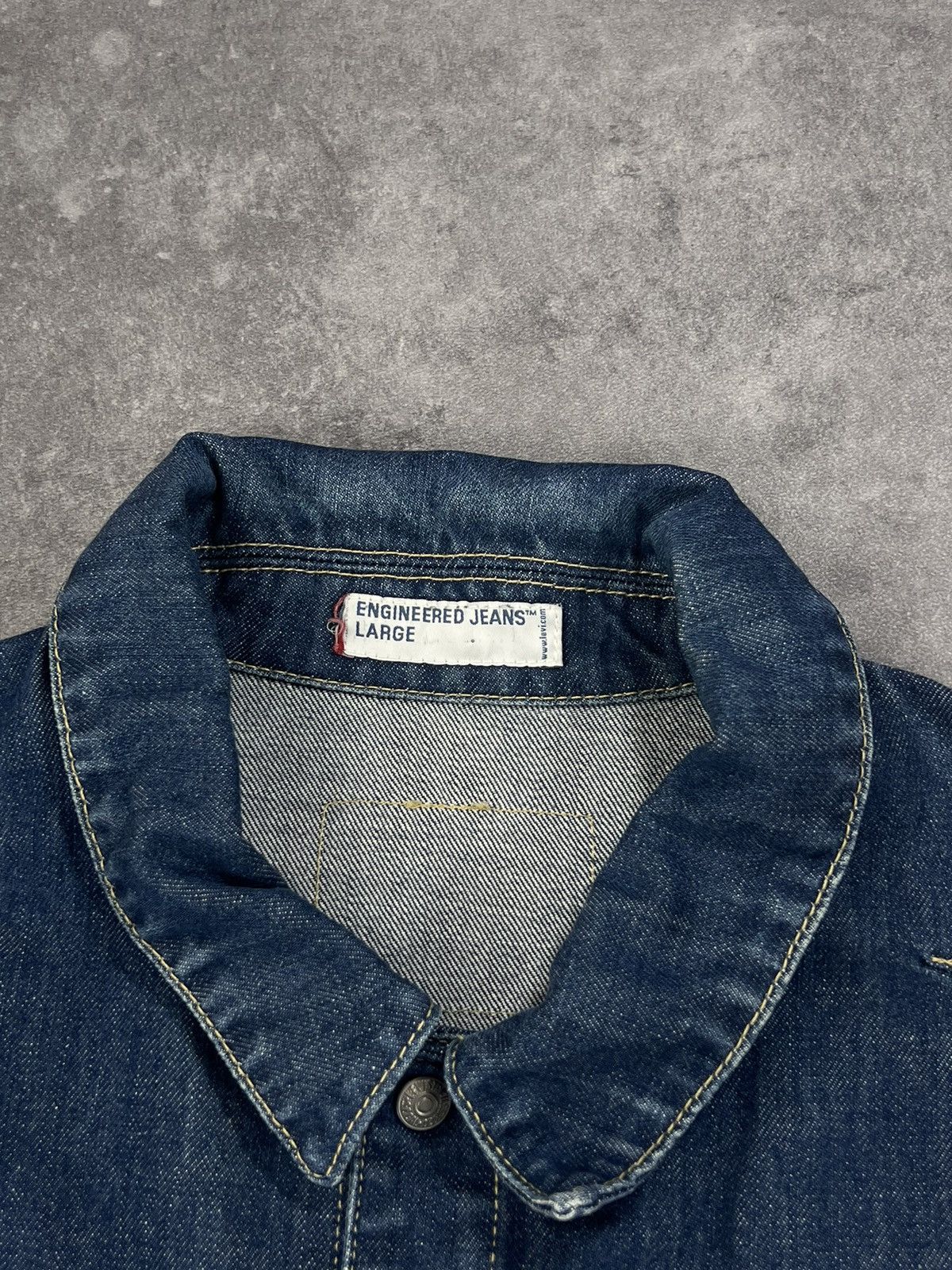 Levi's × Vintage Vintage 2001 Levi’s Denim Track Jacket Detroit Jeans Retro Size US M / EU 48-50 / 2 - 7 Thumbnail
