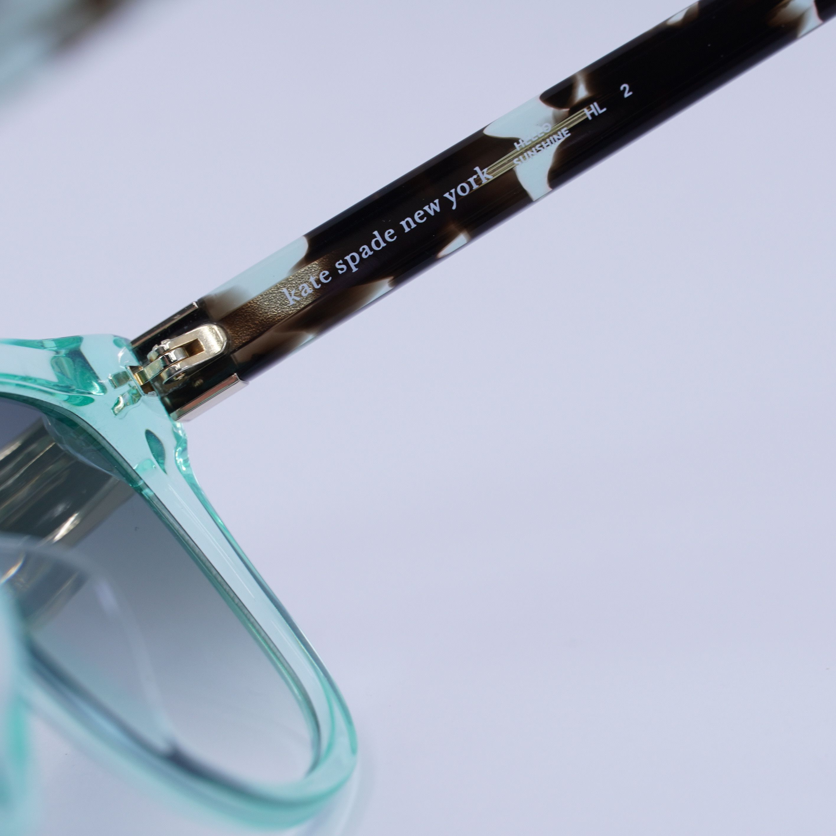 Kate Spade Kate Spade GWENITH/S 0ZI9 9K Sunglasses Teal Square Frame Size ONE SIZE - 5 Thumbnail