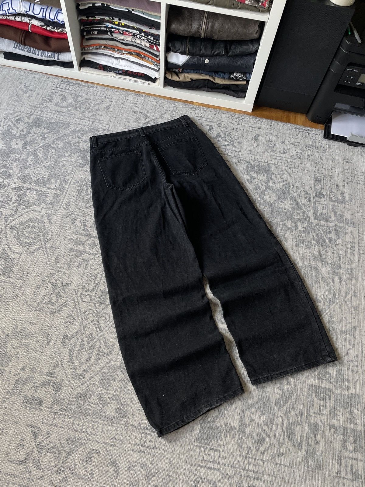 Japanese Brand × Vintage Vintage Baggy Wide Jeans Washed Faded Denim Flared Hype Y2K Size US 32 / EU 48 - 8 Thumbnail