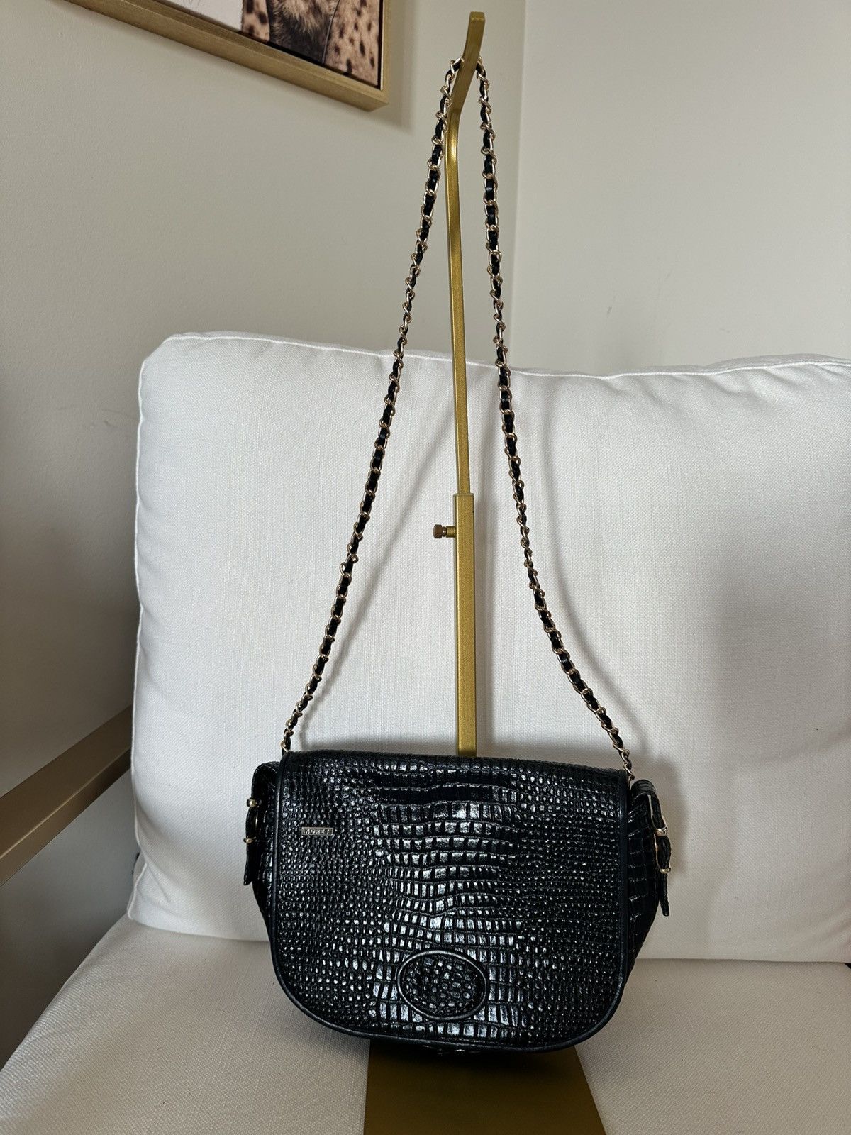 Other VINTAGE KORET Croc-Embossed Shoulder Bag W UNBRANDED CHAIN Size ONE SIZE - 1 Thumbnail