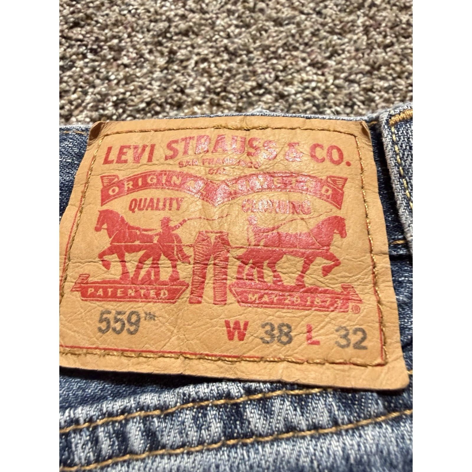 Levi's Levi’s 559 Relaxed Straight Jeans Men 38 Blue Denim 38X32 100% Cotton Regular Waist 5-Pocket Brand Levi's Size US 38 / EU 54 - 3 Thumbnail