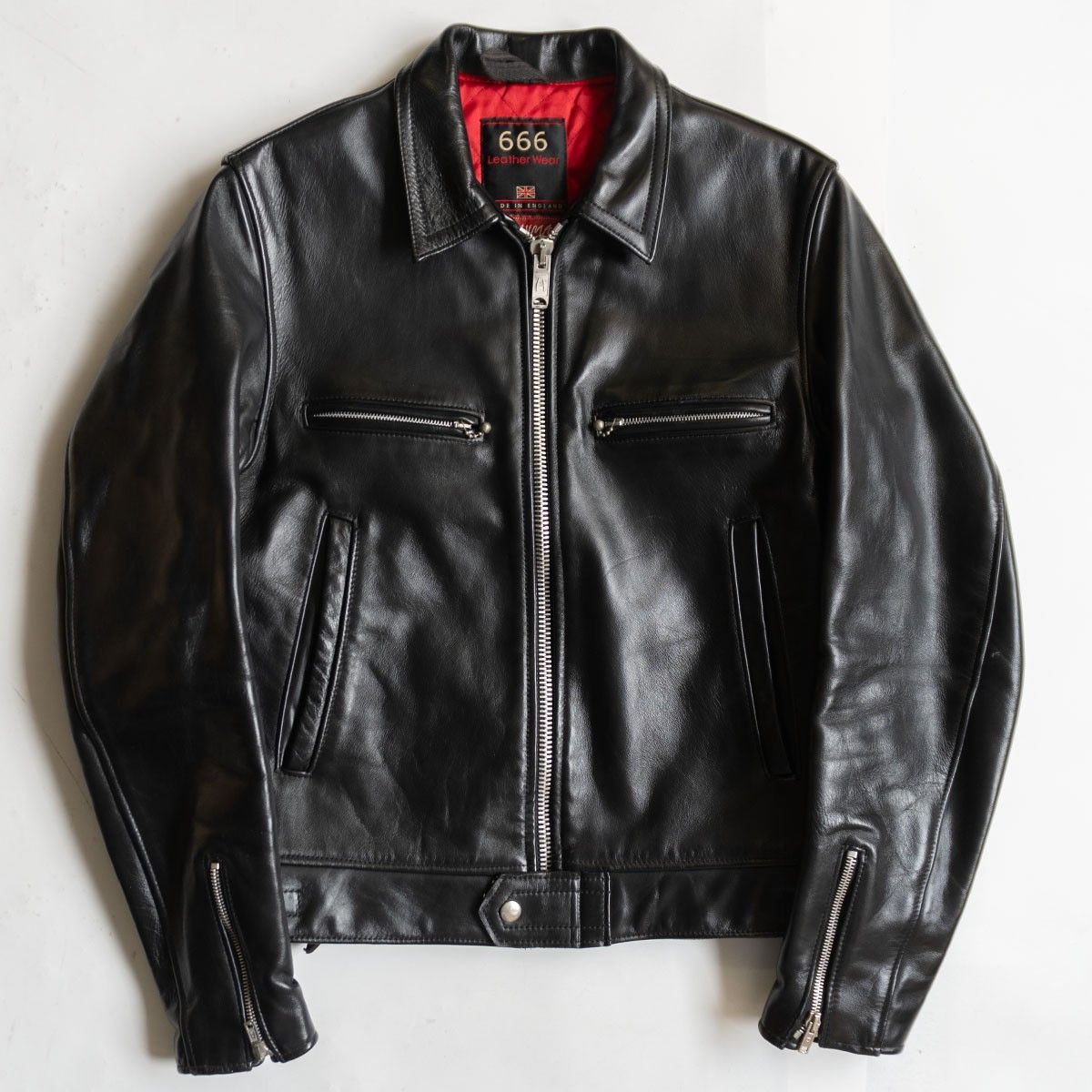 Vintage 666 triple six Single Moto Jacket Size 38 Size US M / EU 48-50 / 2 - 1 Thumbnail