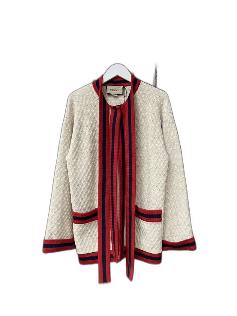 Gucci Gucci Black Red Knit Cardigan Jacket Size US XS / EU 42 / 0 - 1 Thumbnail