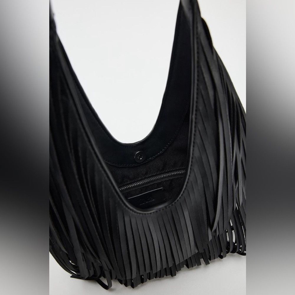 Zara NWT ZARA FRINGED SHOPPER Size ONE SIZE - 6 Thumbnail