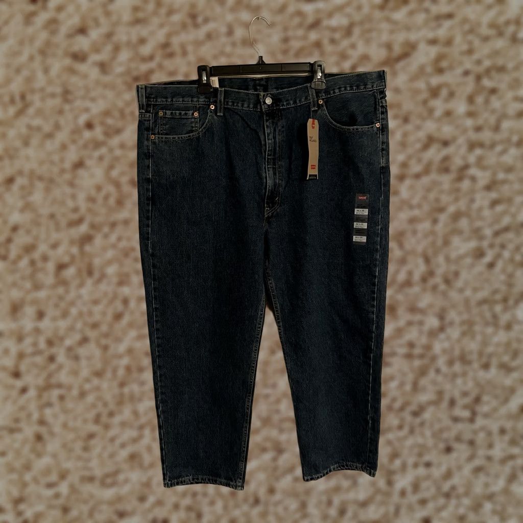 Levi's LEVI'S 550 Relaxed Fit Denim Jeans - Men's Big/Tall 46x29 - Blue Cotton Jeans 5-Pocket Logo 29" Inseam Mens Size US 30 / EU 46 - 1 Thumbnail
