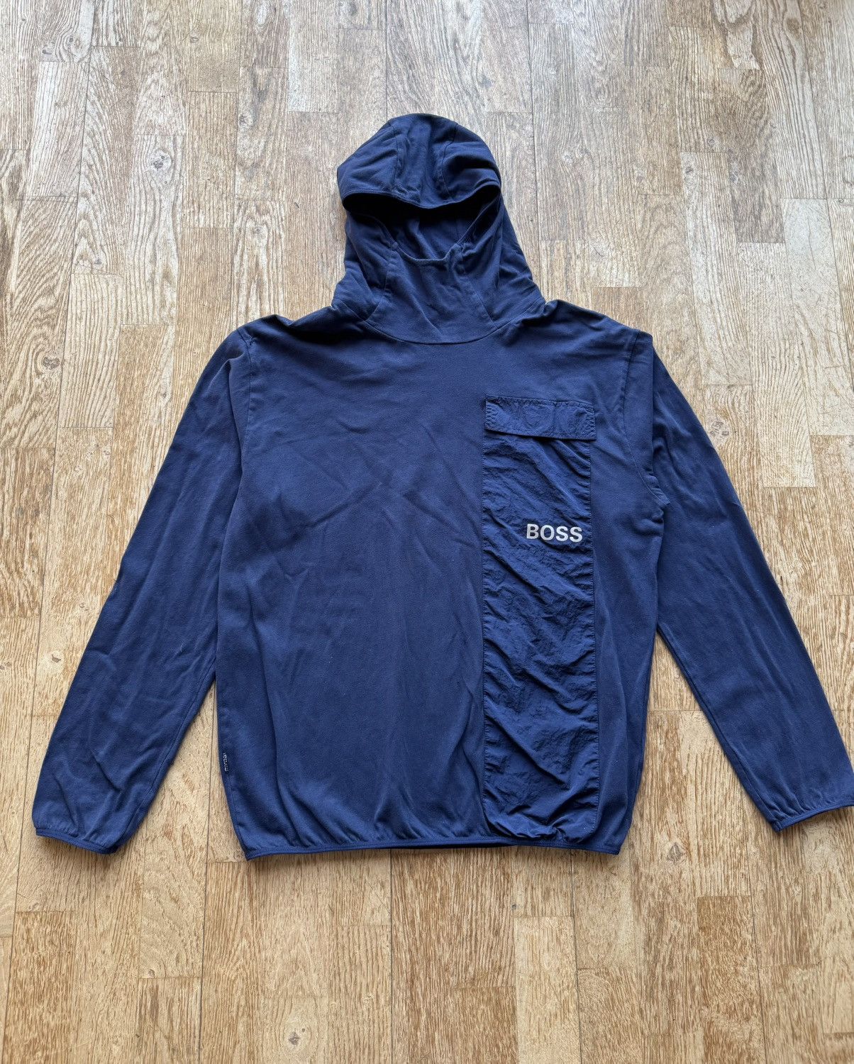 Hugo Boss HUGO BOSS VINTAGE QUALITY LIGHT HOODED SWEATSHIRT Size US L / EU 52-54 / 3 - 1 Thumbnail