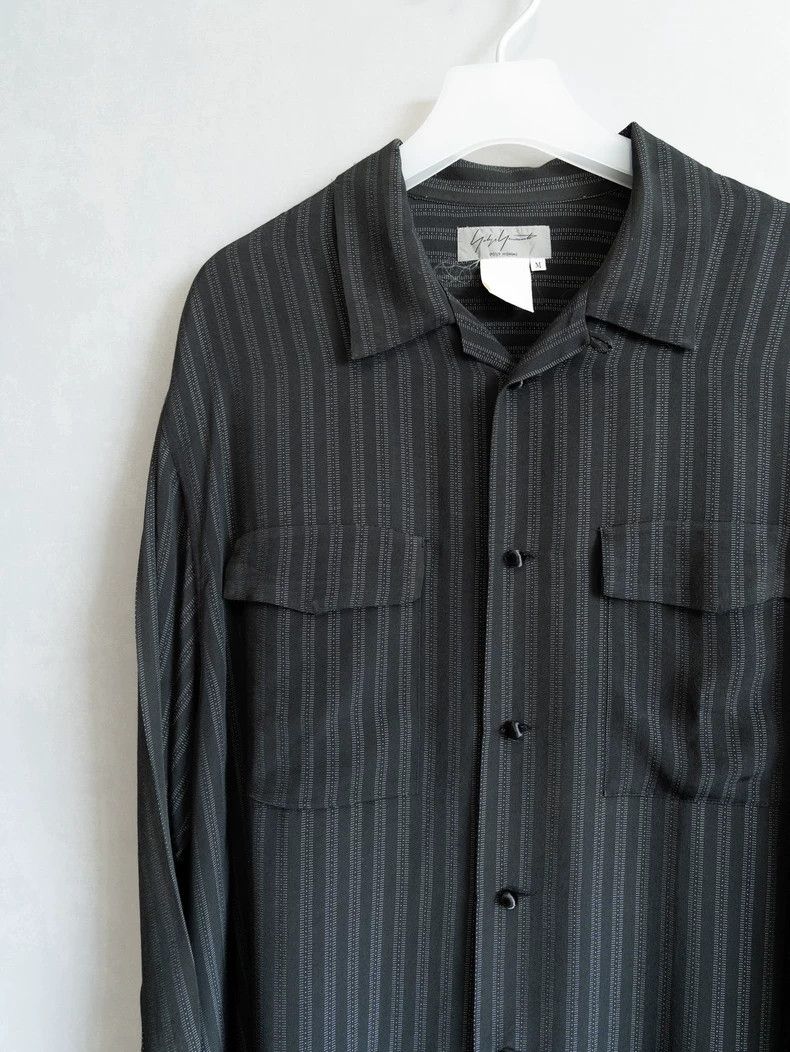 Yohji Yamamoto Yohji Yamamoto 91AW Cloth Buckle Stripe Shirt Size US M / EU 48-50 / 2 - 5 Thumbnail