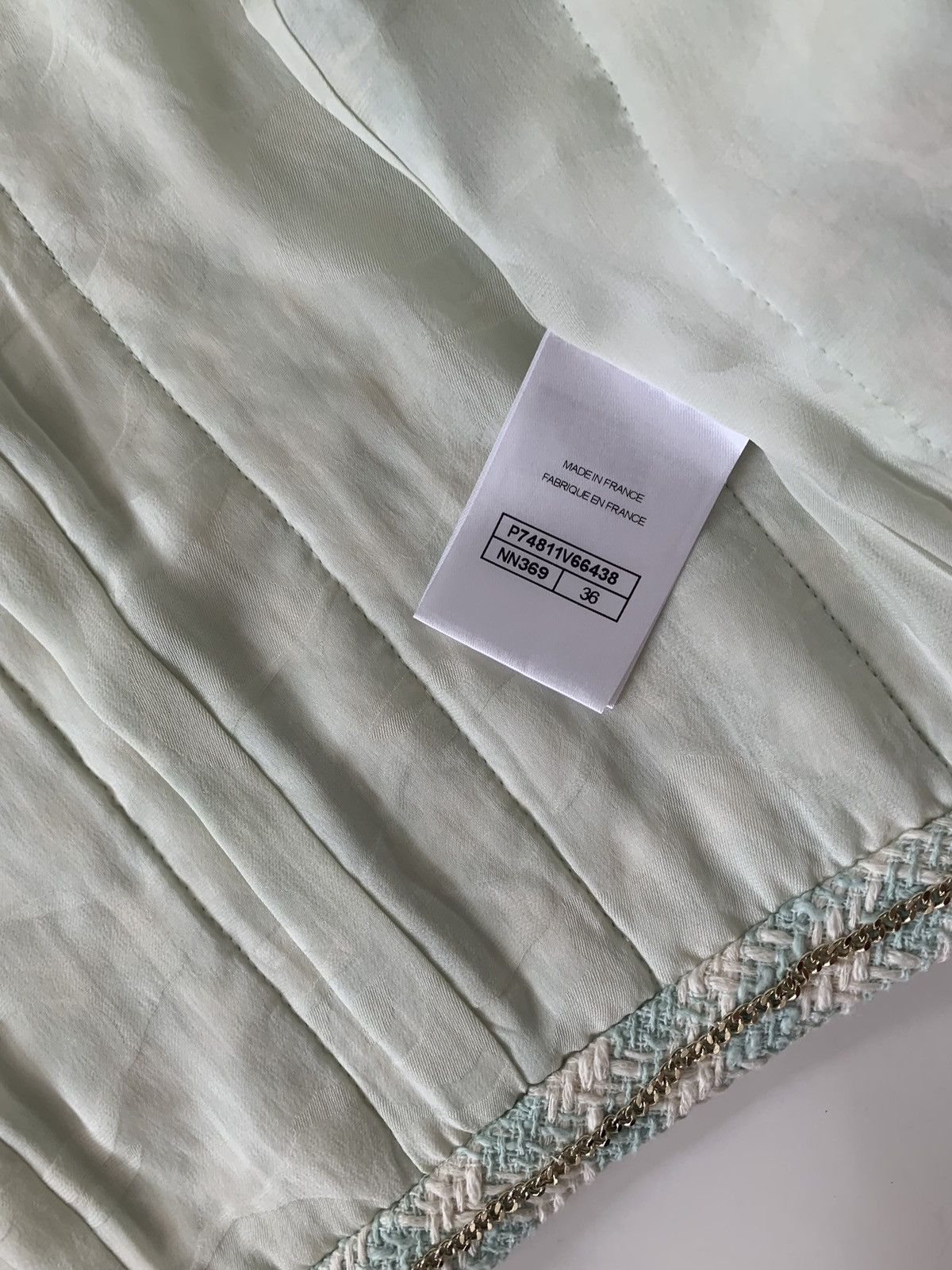 Chanel CHANEL 2023 RUNWAY MINT ECRU TWEED CROP JACKET SIZE 36 Size S / US 4 / IT 40 - 6 Thumbnail