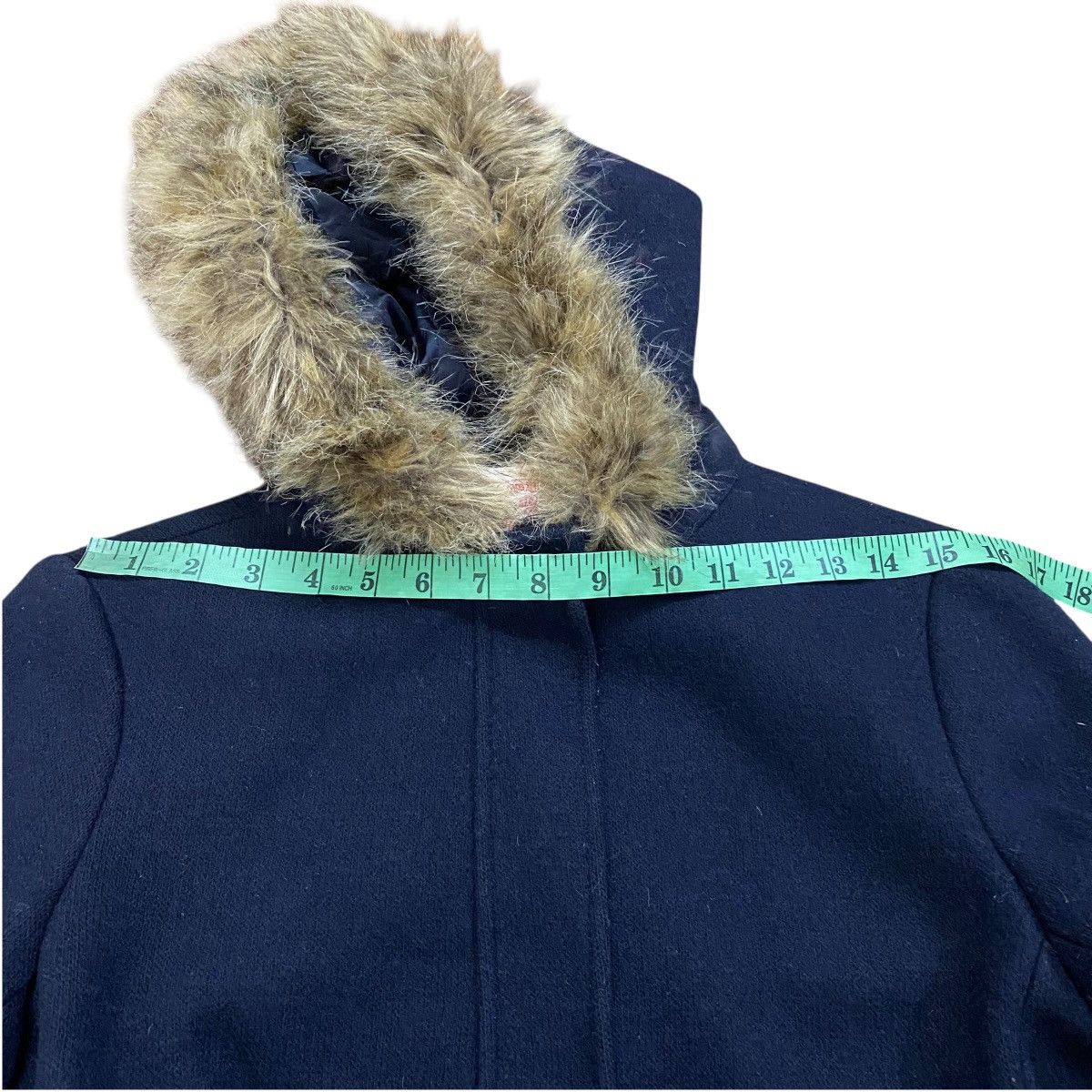 Brooks Brothers Brooks Brothers Red Fleece Wool Coat, Navy Blue Faux Fur Size XS / US 0-2 / IT 36-38 - 14 Thumbnail
