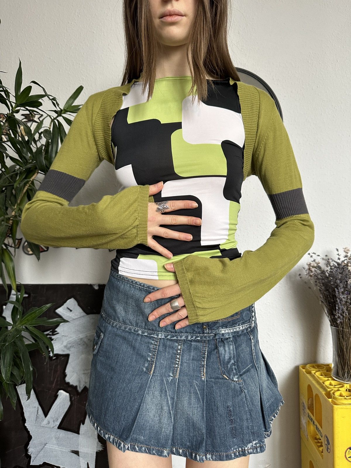 Designer × Japanese Brand SkunkFunk Bolero Cropped Flared Bell Sleeves y2k Size ONE SIZE - 5 Thumbnail