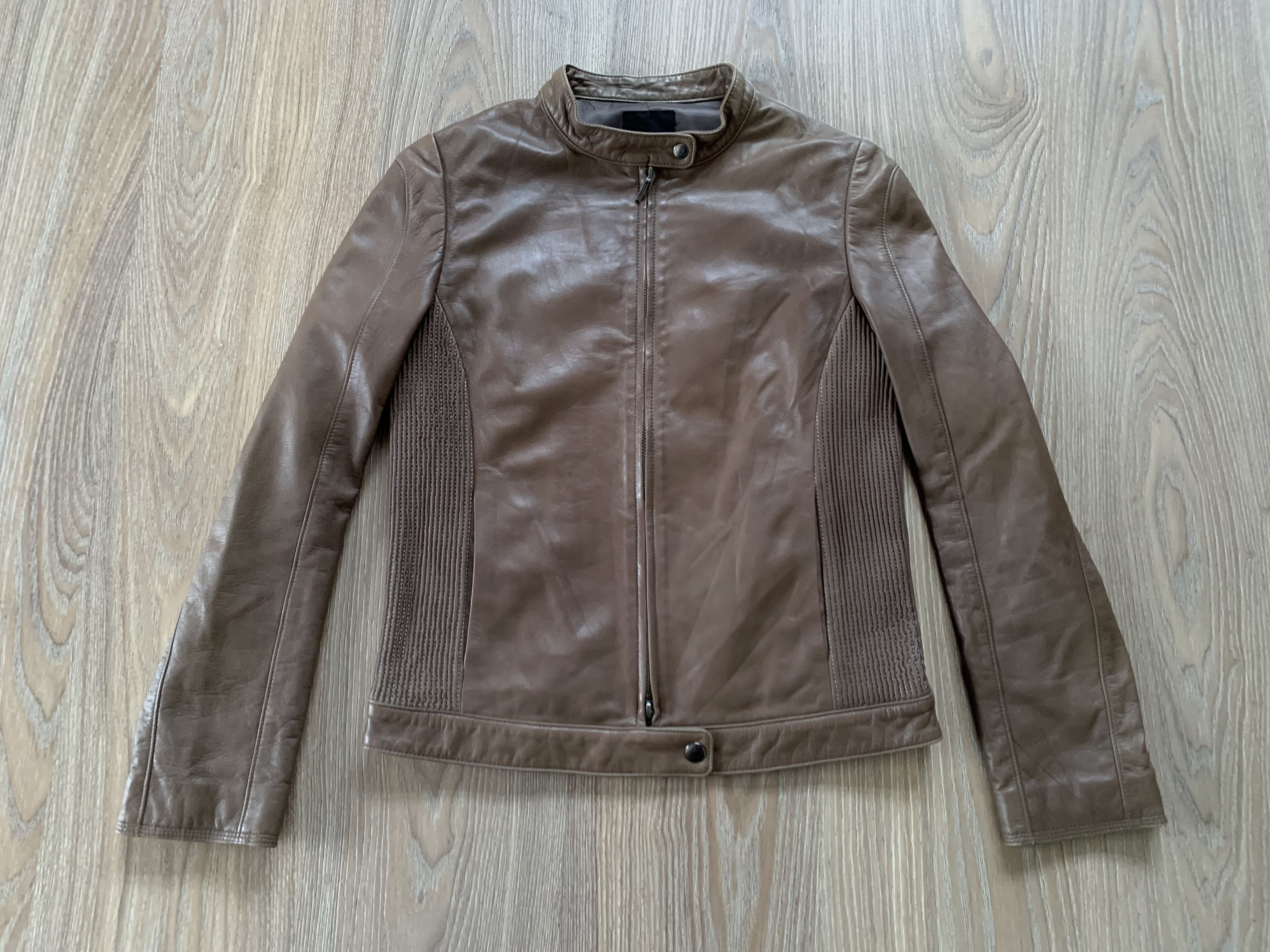 Other Dama Collection Womens Brown Leather Jacket Size S / US 4 / IT 40 - 2 Thumbnail