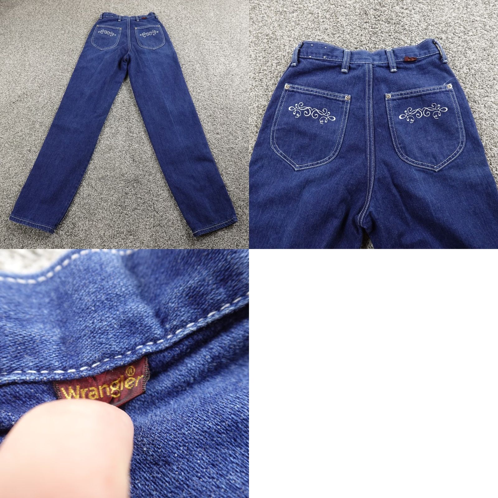 Wrangler VINTAGE Wrangler Jeans Womens 9 Dark Blue Denim Pants High Rise Western Cowboy USA Jeans Size 30" / US 8 / IT 44 - 8 Thumbnail